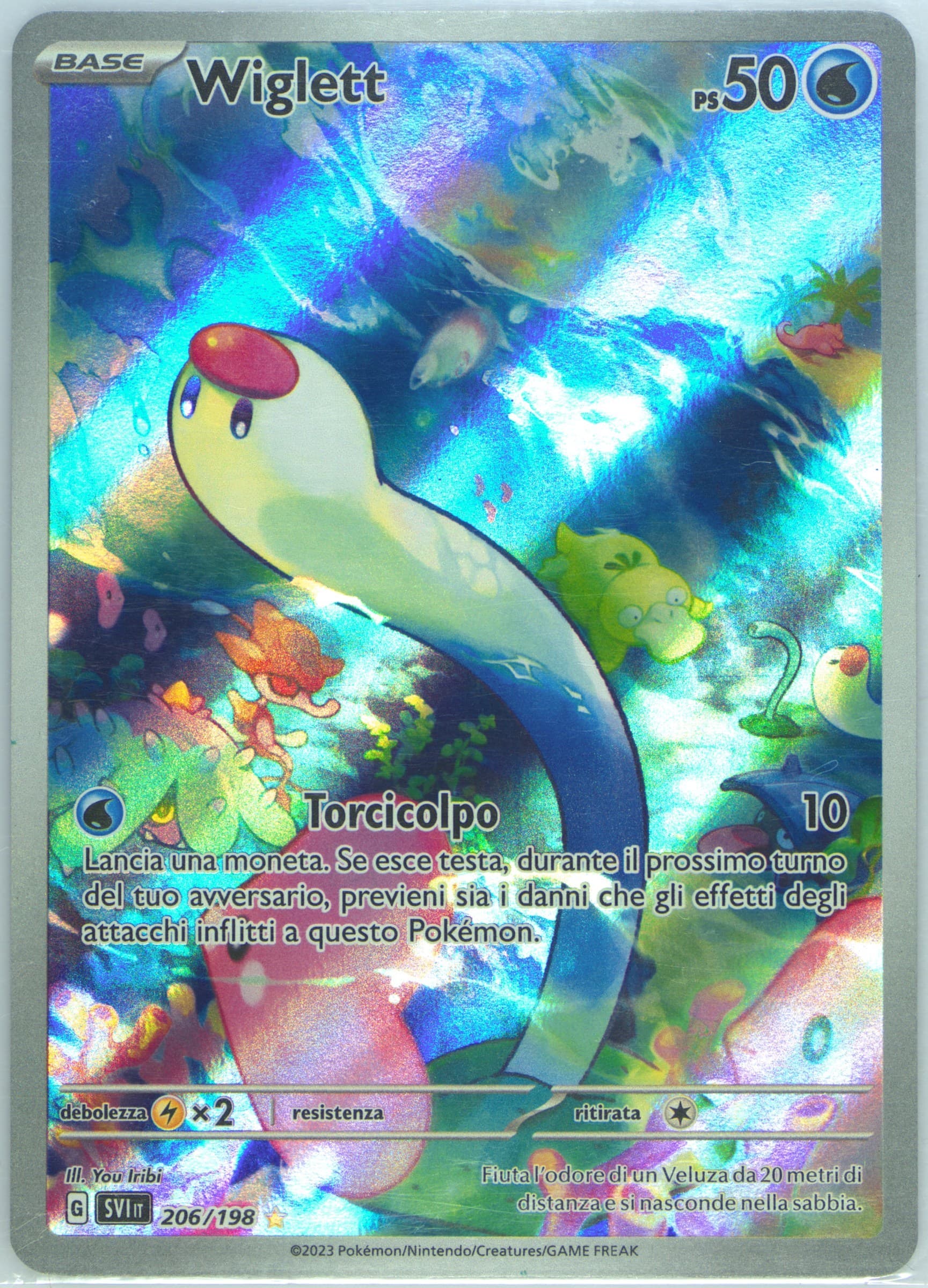 Wiglett Illustration Rare (206) 2023 Pokemon Italian Svi It-Scarlet & Violet