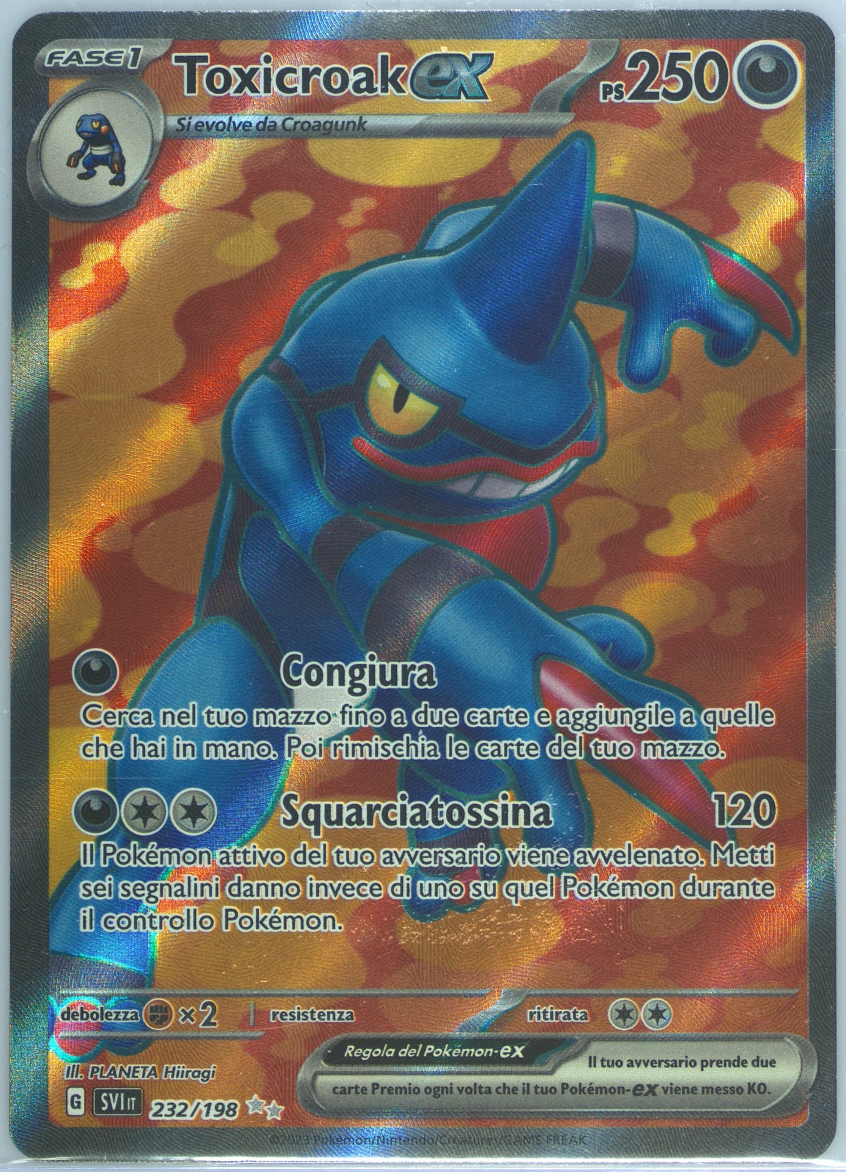 Toxicroak EX Ultra Rare (232) 2023 Pokemon Italian Svi It-Scarlet & Violet