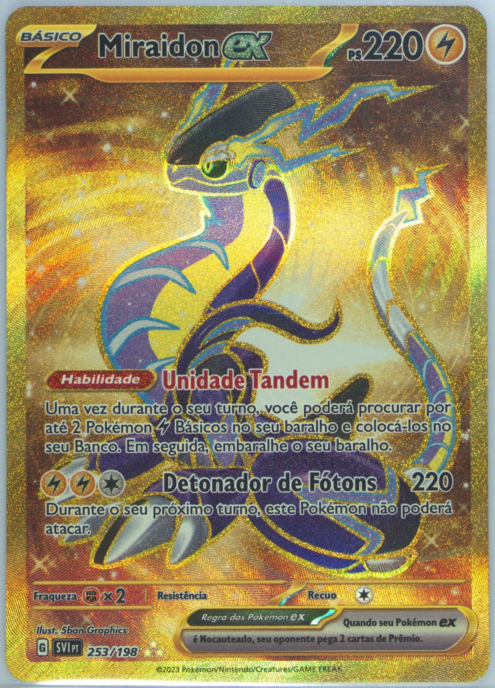 Miraidon EX Hyper Rare (253) 2023 Pokemon Portuguese Svi PT-Scarlet & Violet