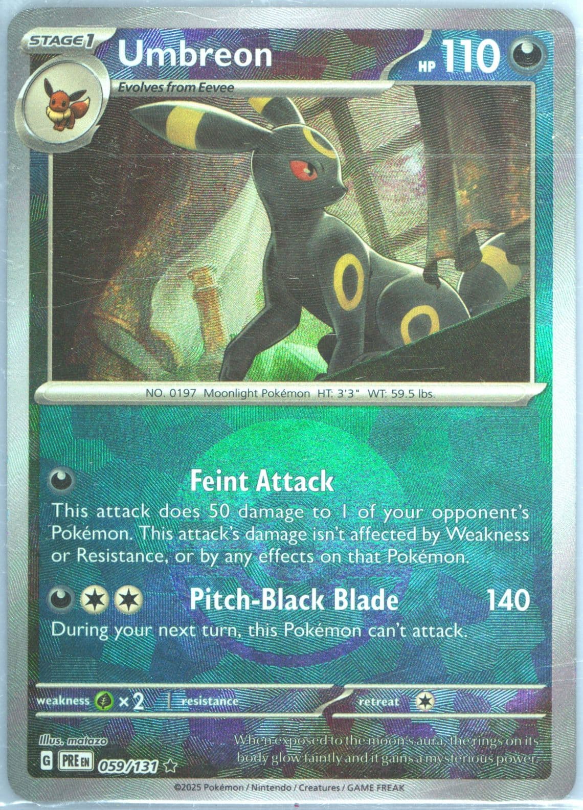 Umbreon Poke Ball Reverse Holo (059) 2025 Pokemon Pre EN-Prismatic Evolutions
