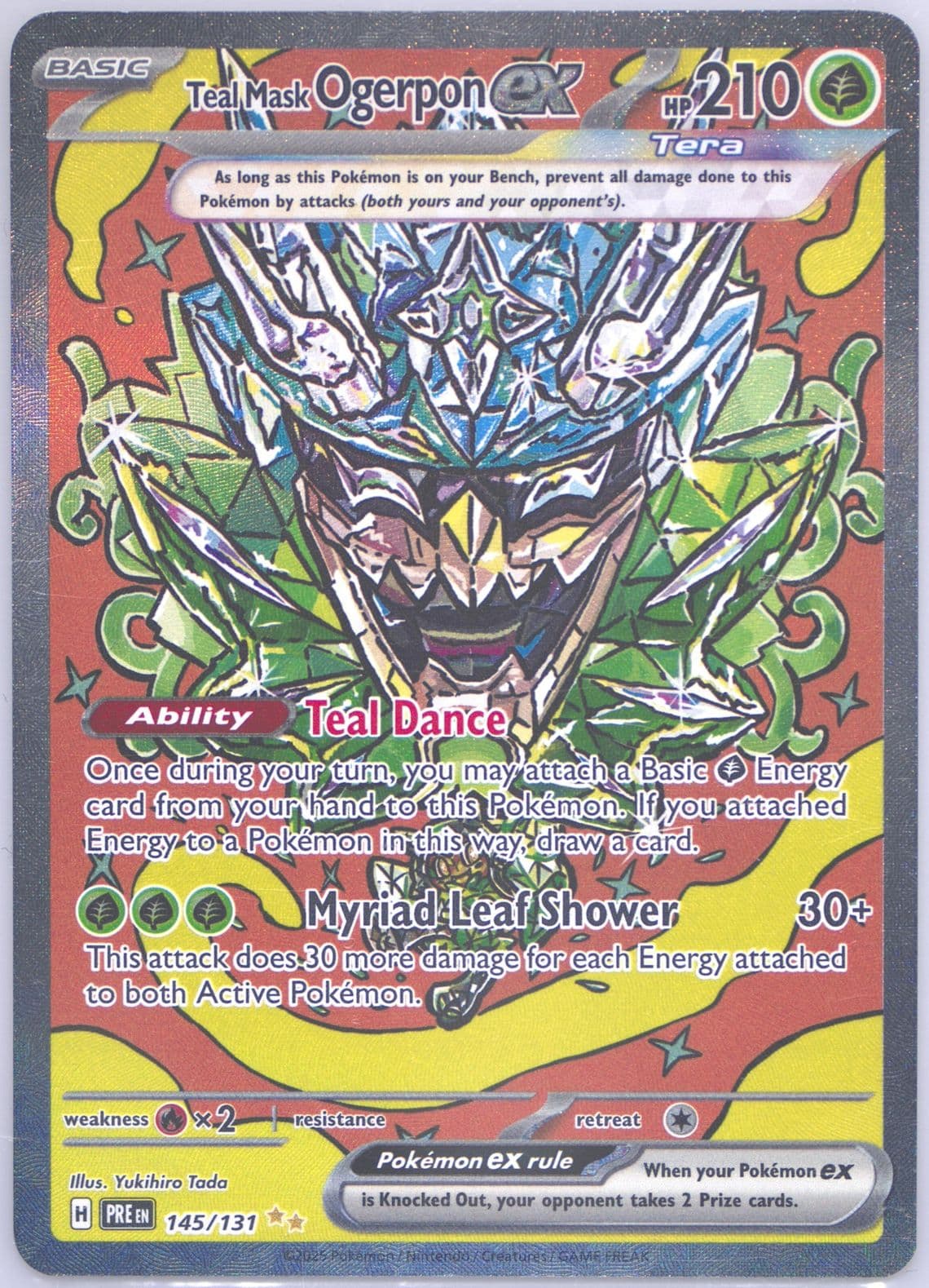 Teal Mask Ogerpon EX Special Illustration Rare (145) 2025 Pokemon Pre EN-Prismatic Evolutions