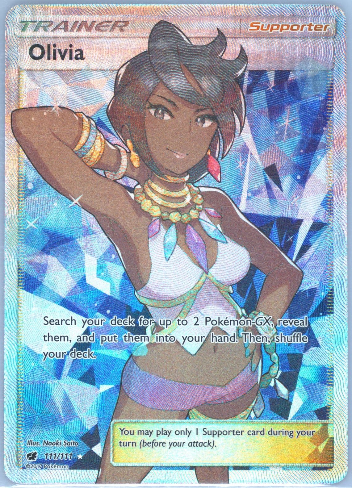 Full Art/Olivia (111) 2017 Pokemon Sun & Moon Crimson Invasion