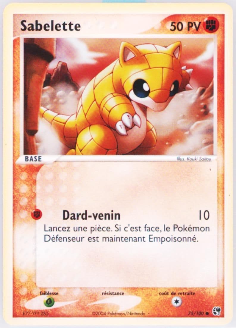Sabelette-Reverse Foil (75) 2004 Pokemon French EX Sandstorm
