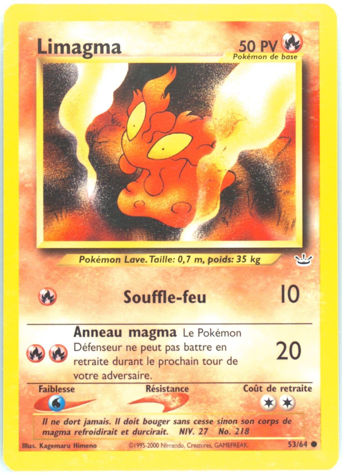 Limagma (53) 2002 Pokemon French Neo Revelation