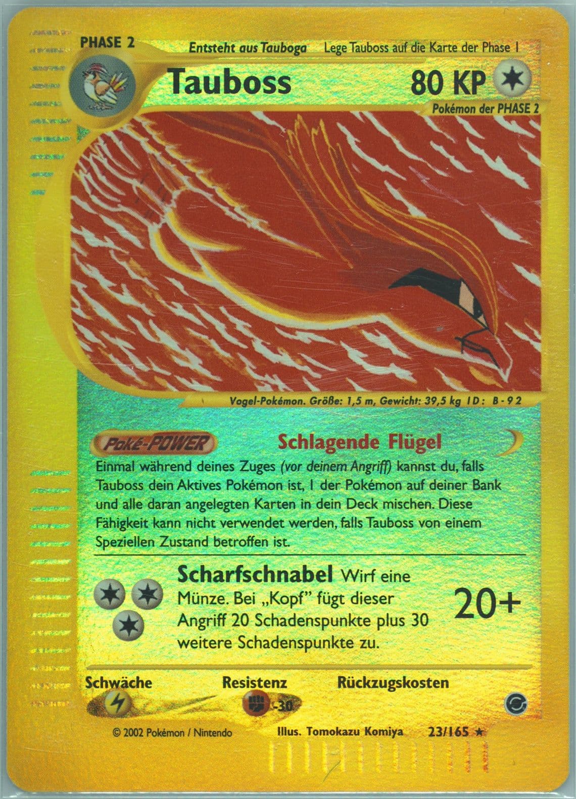 Tauboss-Reverse Foil German (23) 2002 Pokemon Expedition