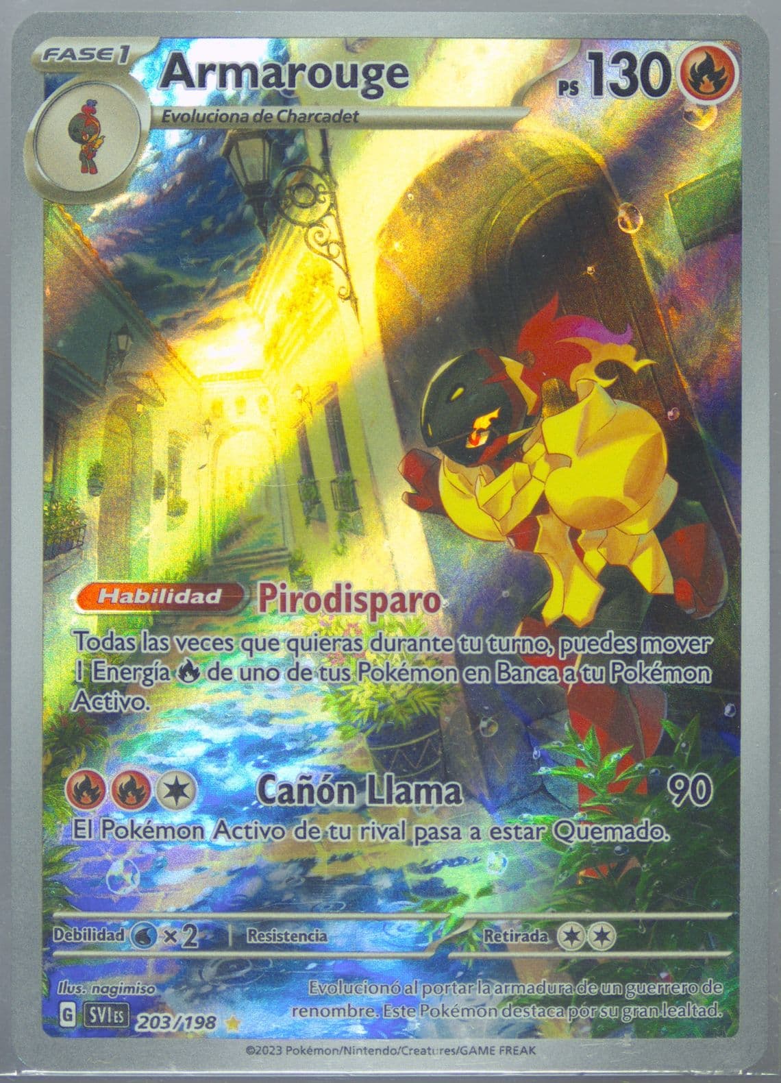 Armarouge Illustration Rare (203) 2023 Pokemon Spanish Svi ES-Scarlet & Violet