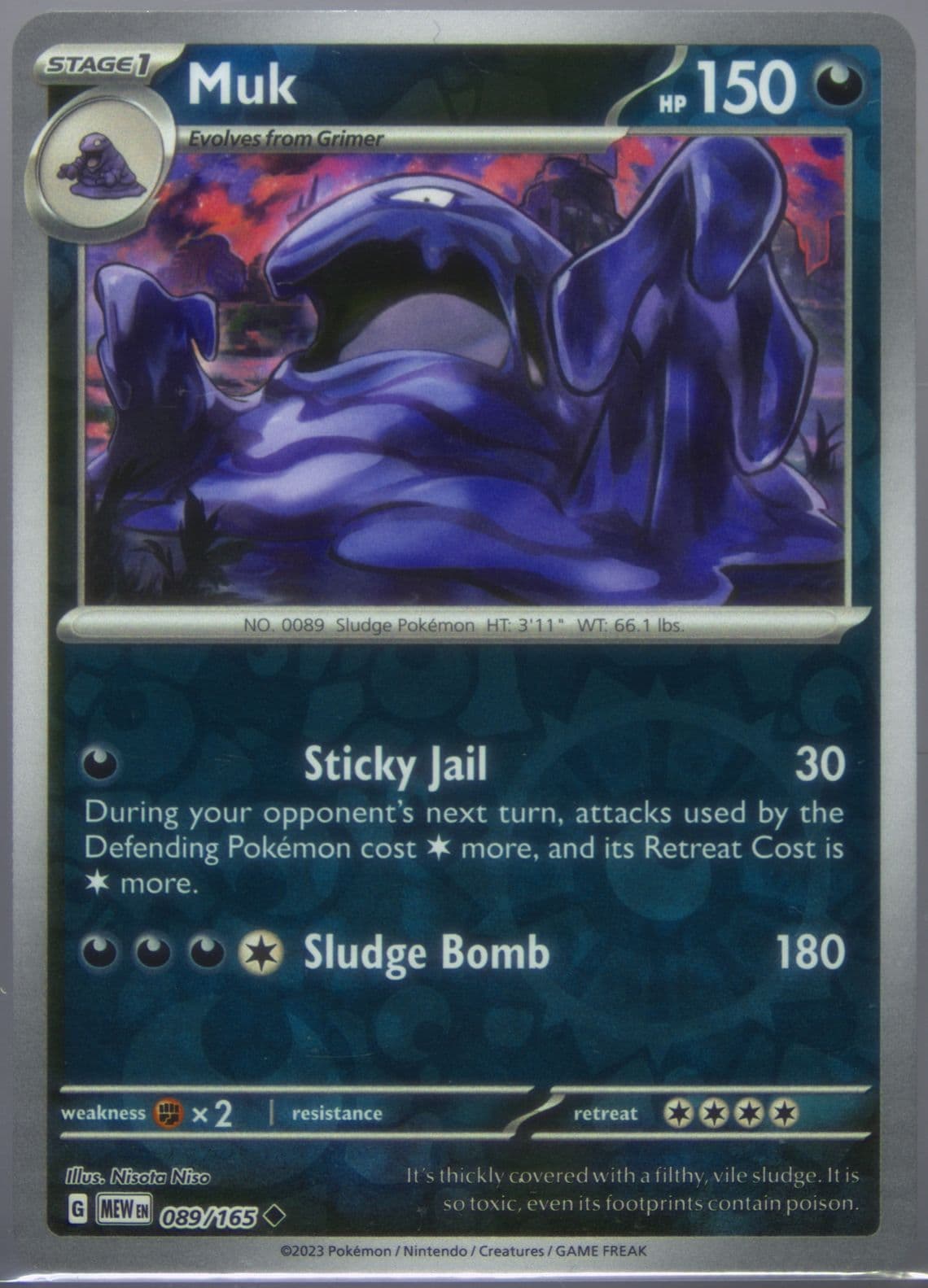 Muk Reverse Holo (089) 2023 Pokemon Mew EN-151