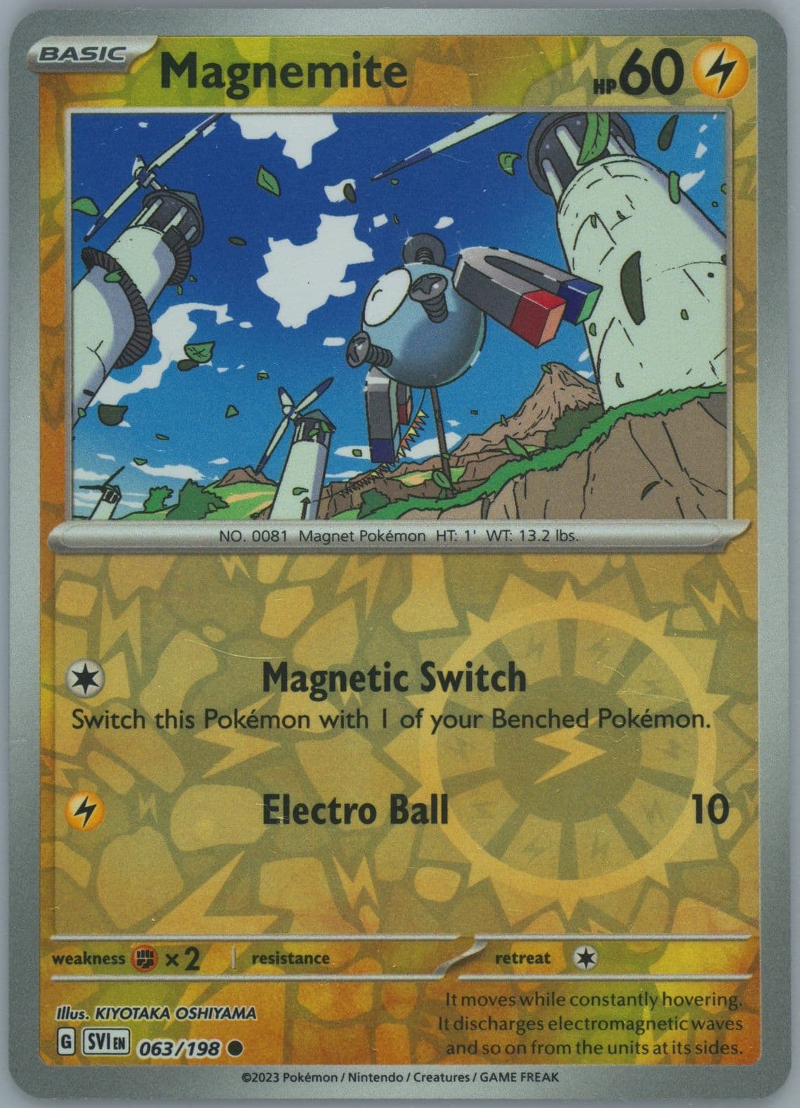 Magnemite Reverse Holo (063) 2023 Pokemon Svi EN-Scarlet & Violet