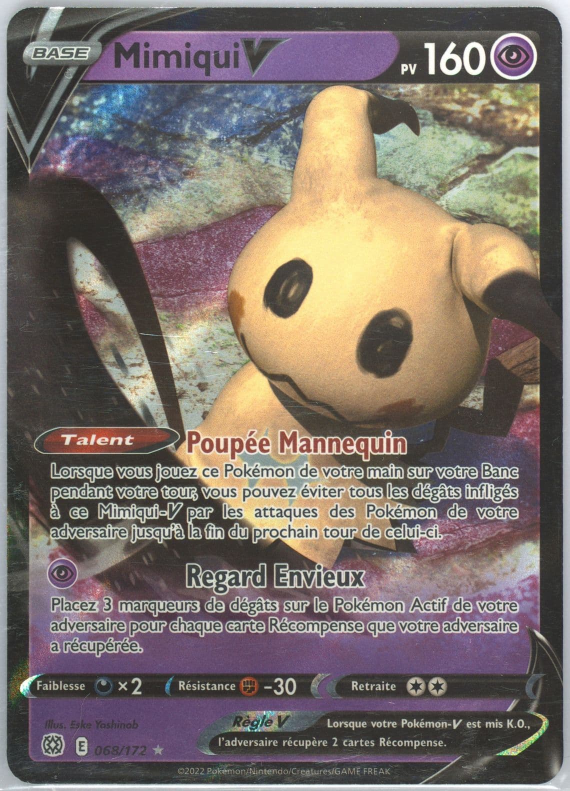 Full Art/Mimiqui V French (068) 2022 Pokemon Sword & Shield Brilliant Stars