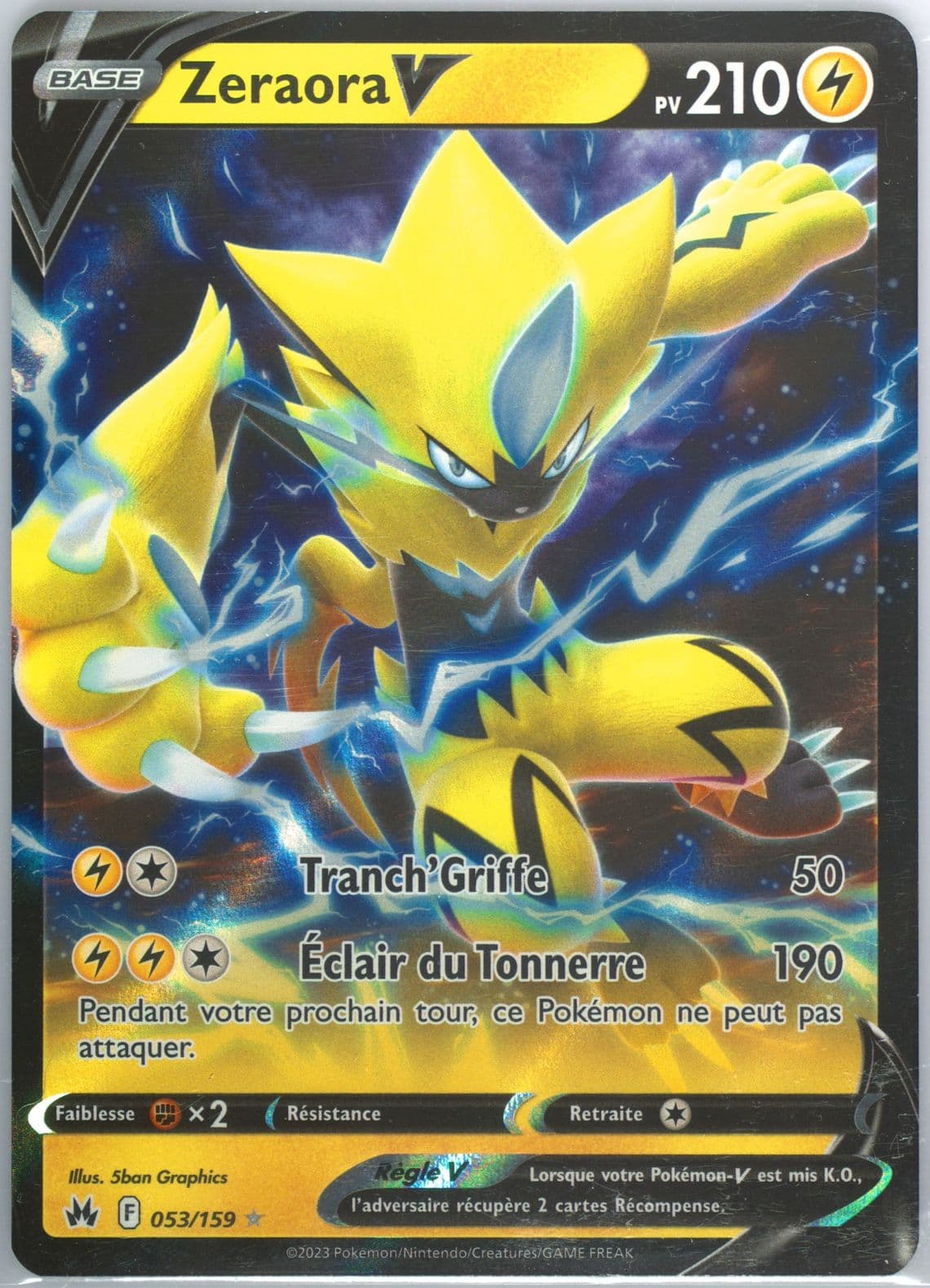 Zeraora V French (053) 2023 Pokemon Sword and Shield Crown Zenith
