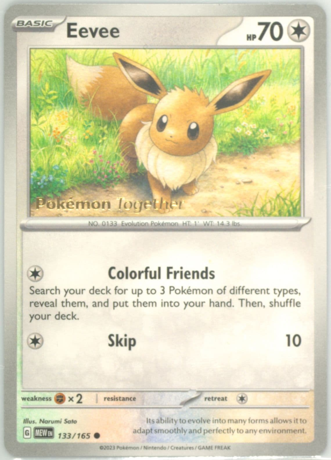 Eevee Pokemon Together (133) 2023 Pokemon Mew EN-151