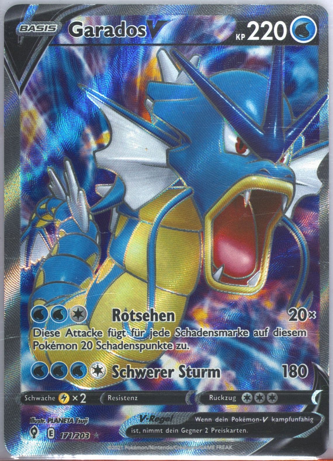 Full Art/Garados V German (171) 2021 Pokemon Sword & Shield Evolving Skies