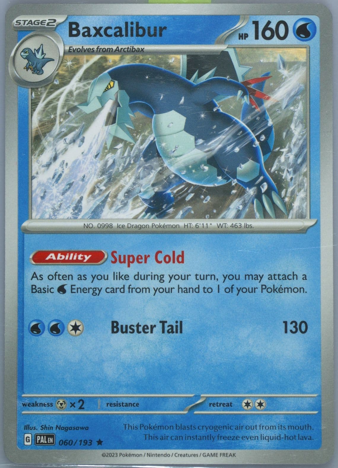 Baxcalibur Paldea Evolved Build & Battle Box (060) 2023 Pokemon Pal EN-Paldea Evolved