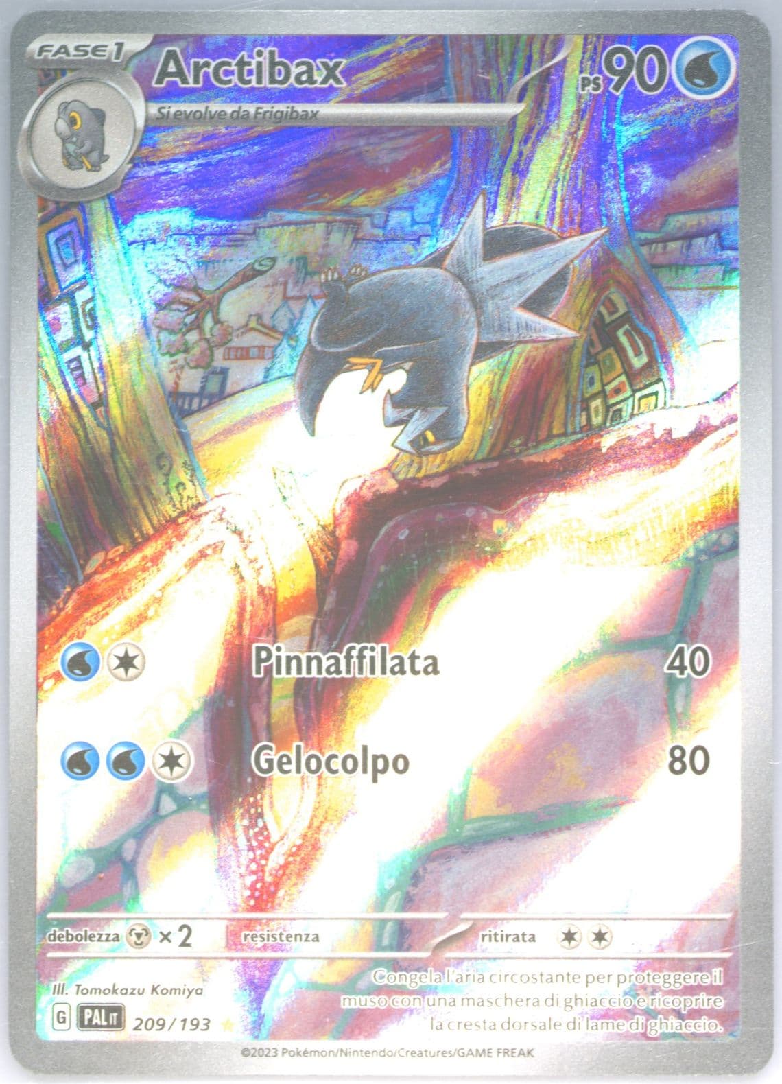 Arctibax Illustration Rare (209) 2023 Pokemon Italian Pal It-Paldea Evolved