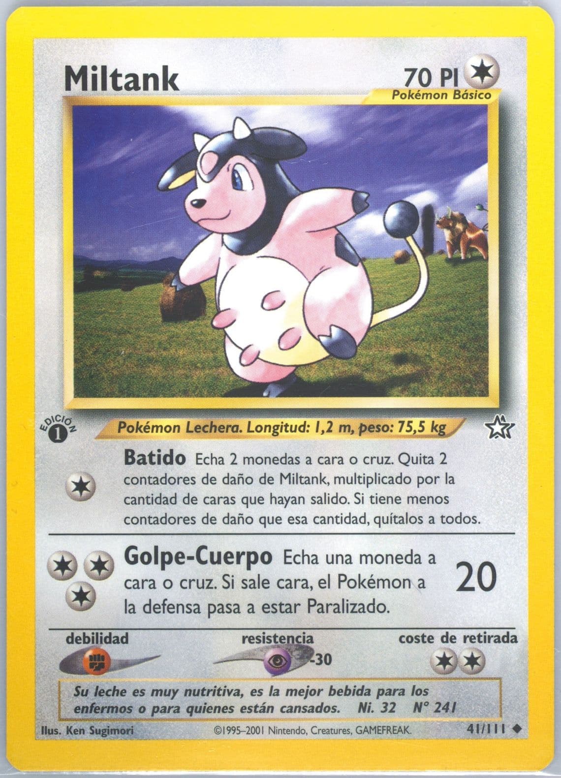 Miltank 1st Edition (41) 2001 Pokemon Spanish Neo Genesis