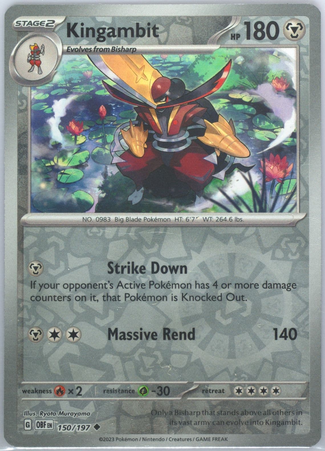 Kingambit Reverse Holo (150) 2023 Pokemon Obf EN-Obsidian Flames