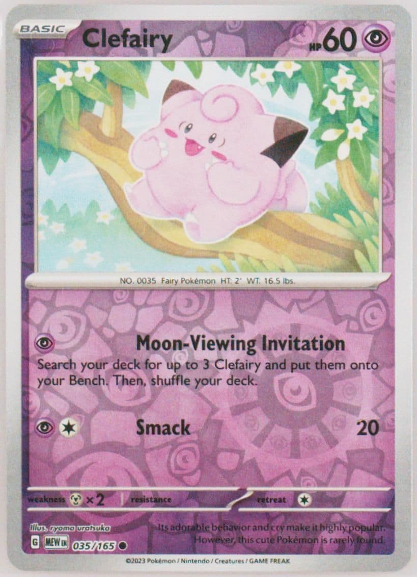 Clefairy Reverse Holo (035) 2023 Pokemon Mew EN-151