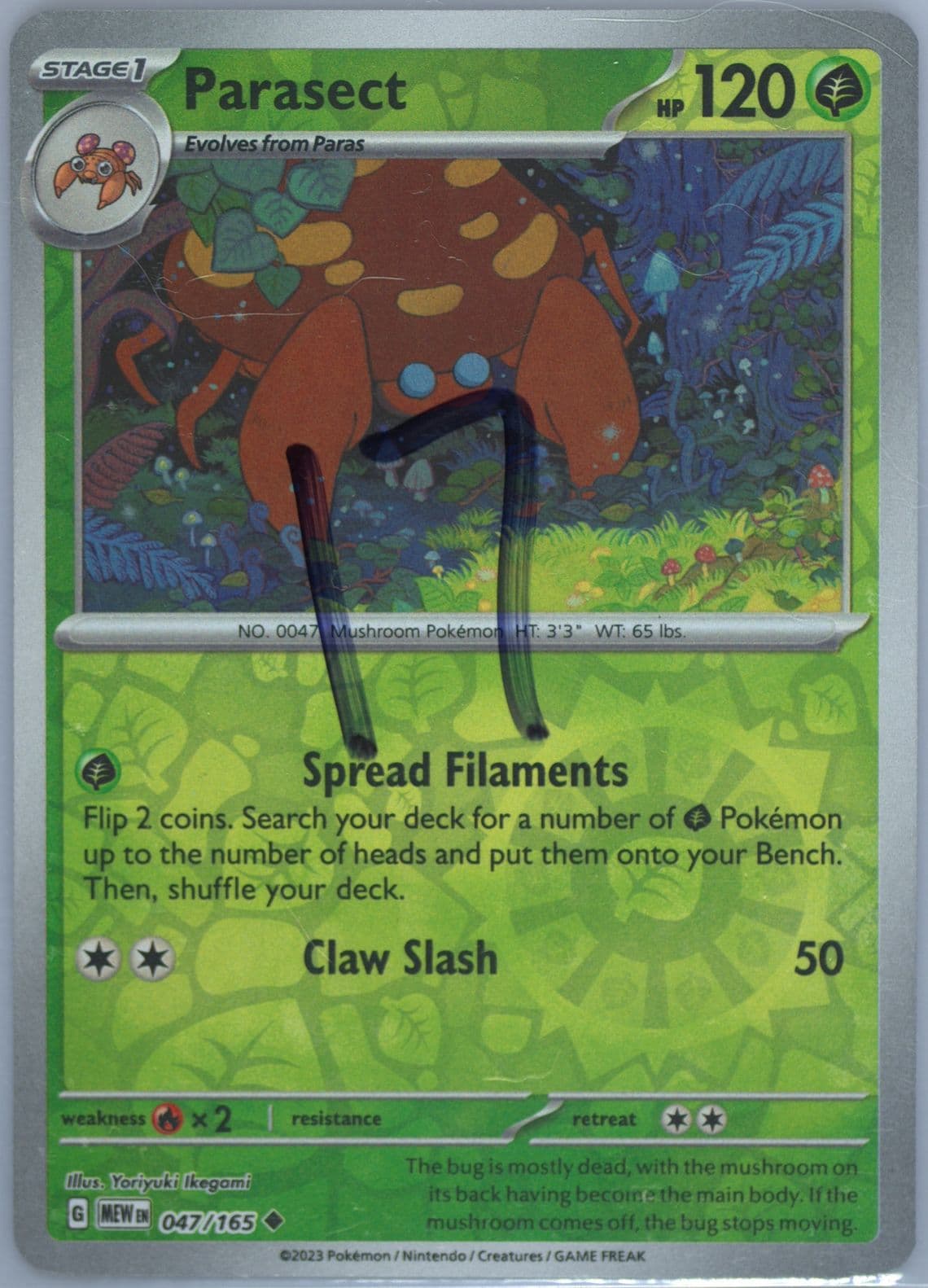 Parasect Reverse Holo (047) 2023 Pokemon Mew EN-151