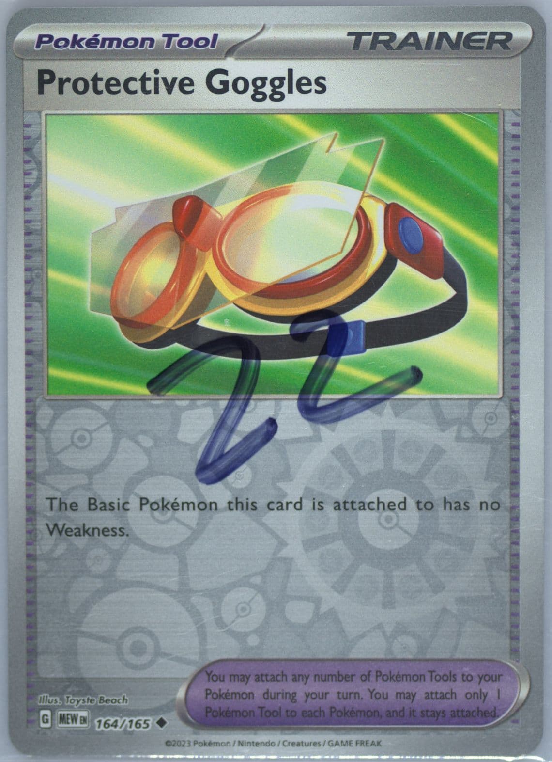 Protective Goggles Reverse Holo (164) 2023 Pokemon Mew EN-151