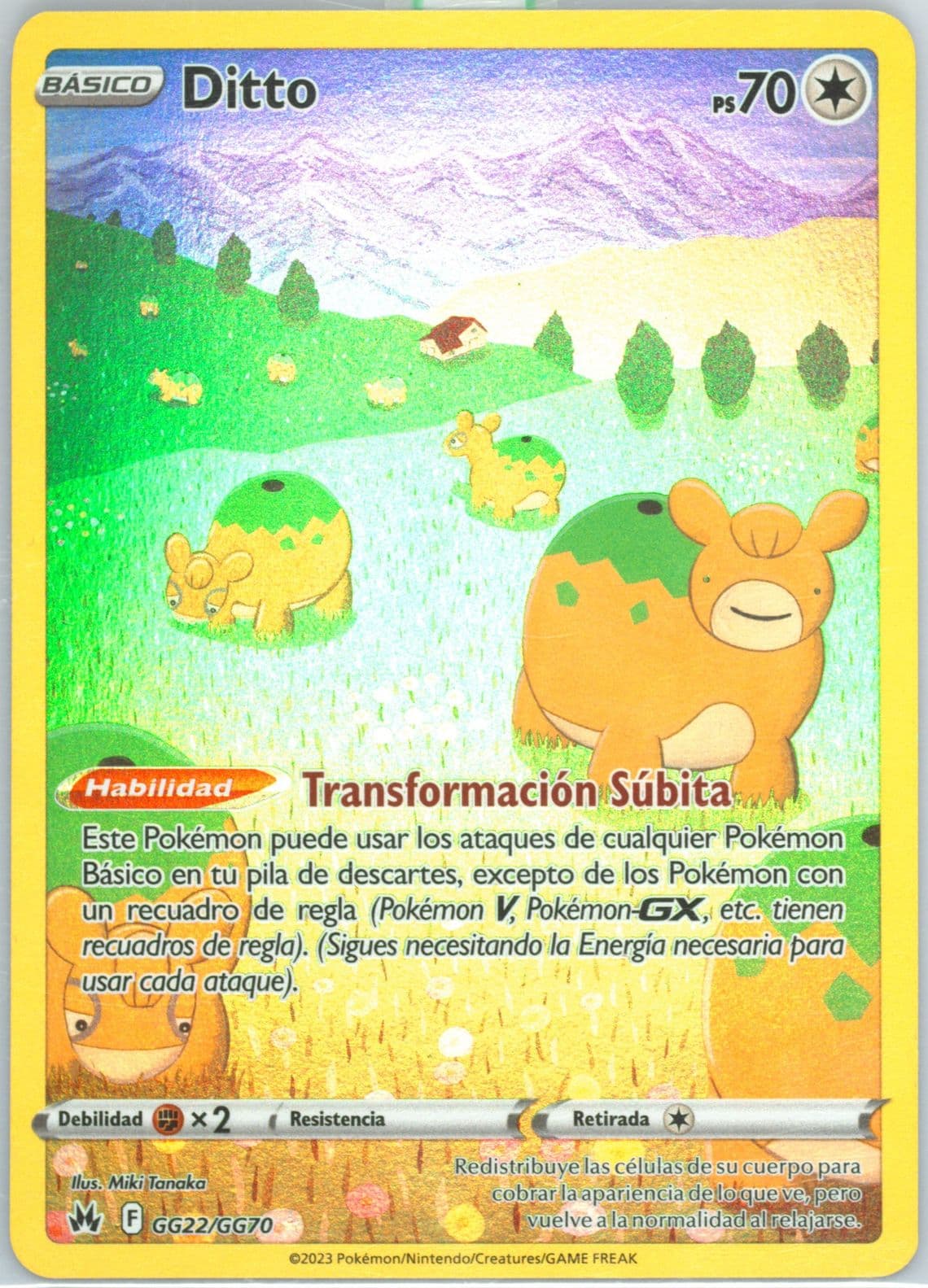 Full Art/Ditto Spanish (GG22) 2023 Pokemon Sword and Shield Crown Zenith