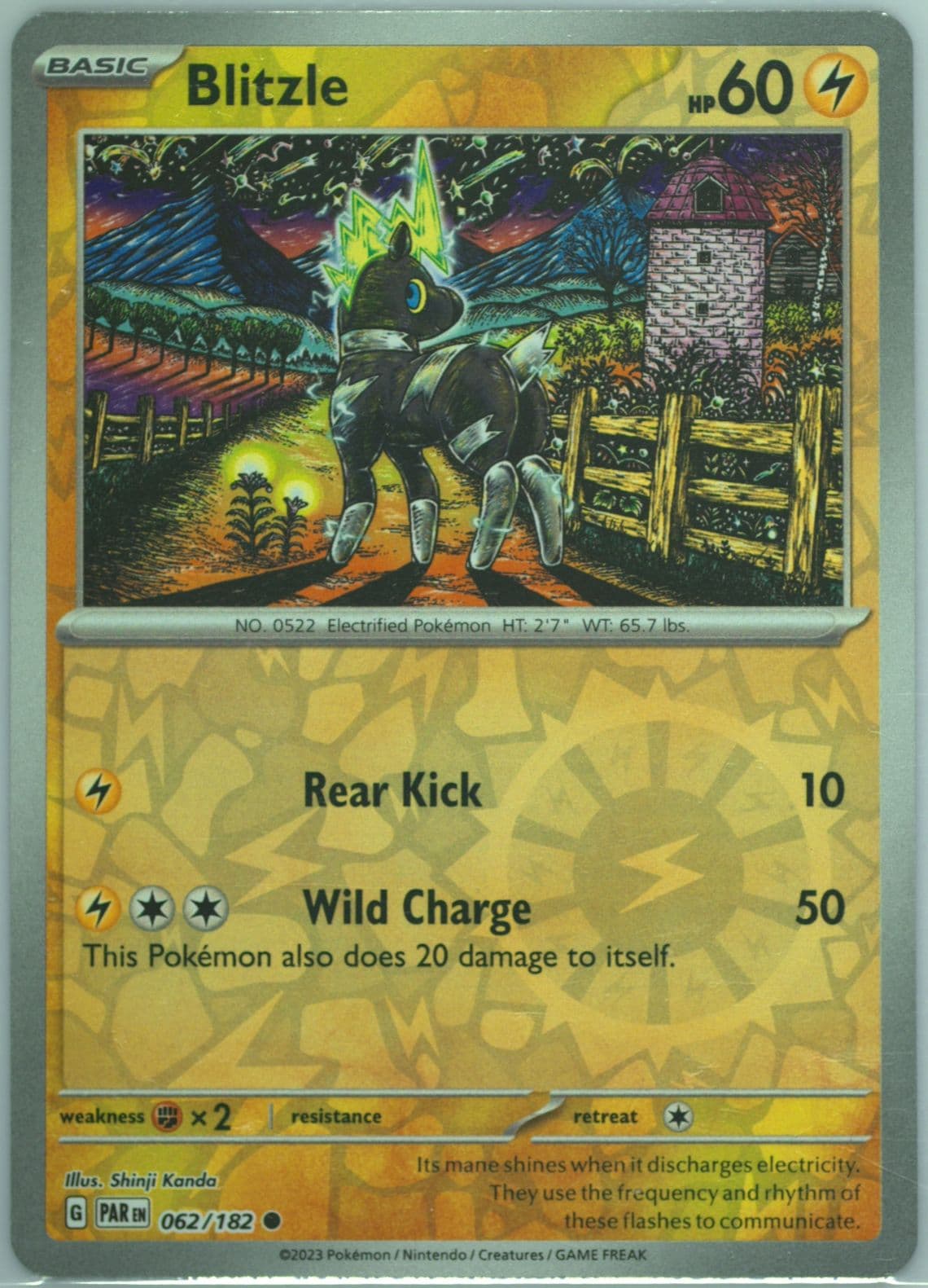 Blitzle Reverse Holo (062) 2023 Pokemon Par EN-Paradox Rift