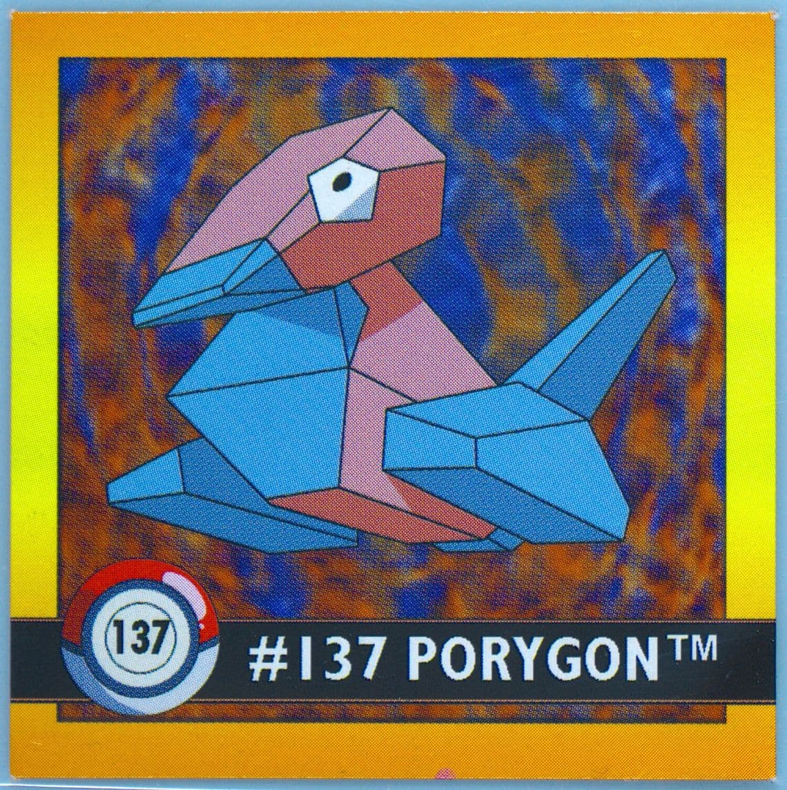 Porygon (137) 1999 Pokemon Stickers Series 1