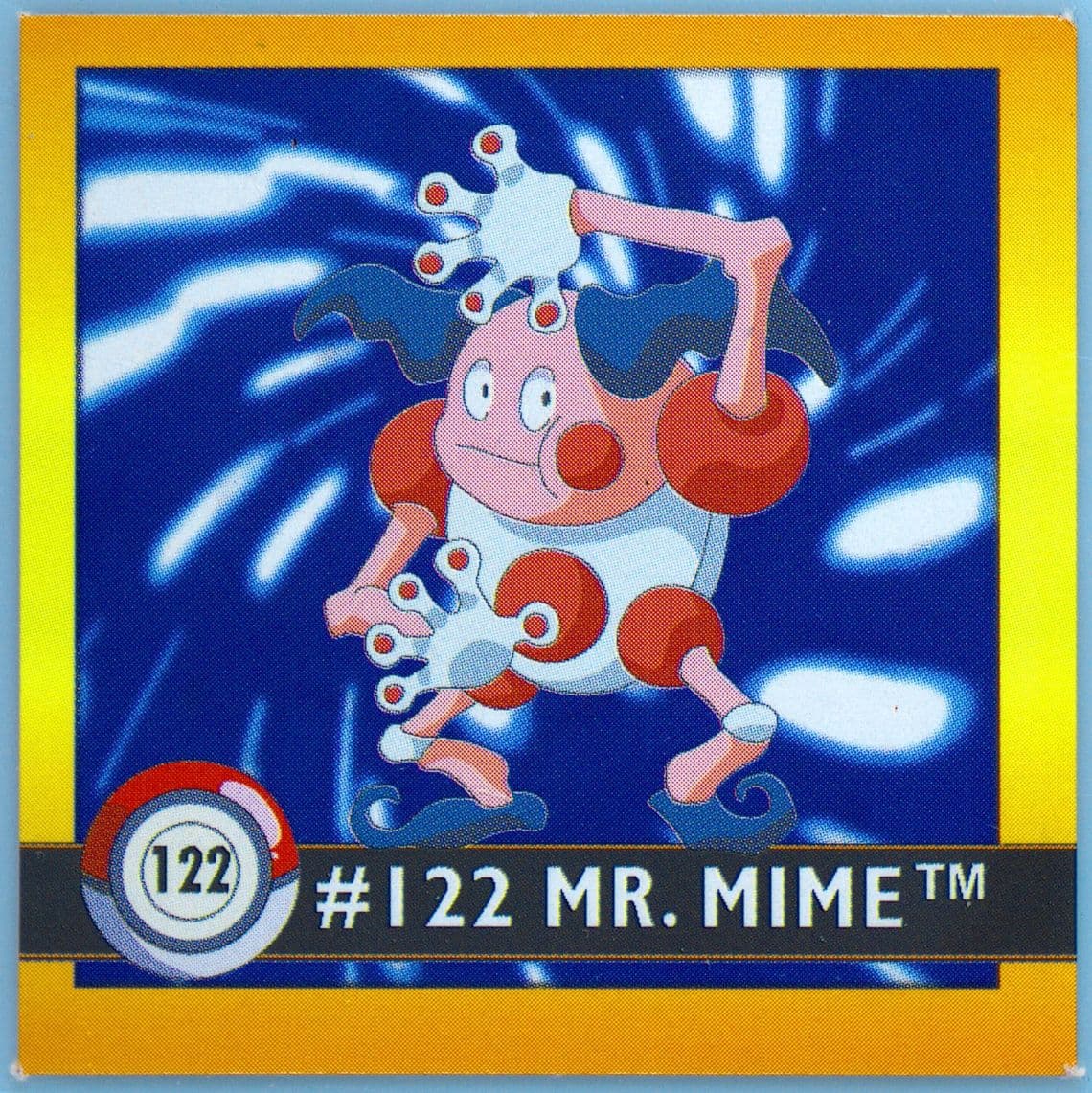 MR.Mime (122) 1999 Pokemon Stickers Series 1