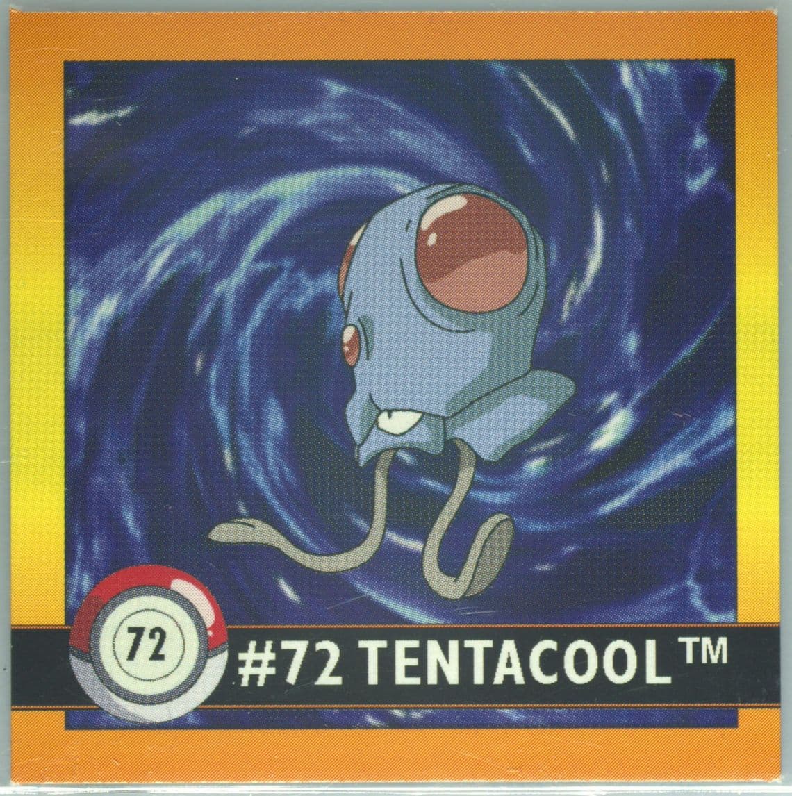Tentacool (72) 1999 Pokemon Stickers Series 1
