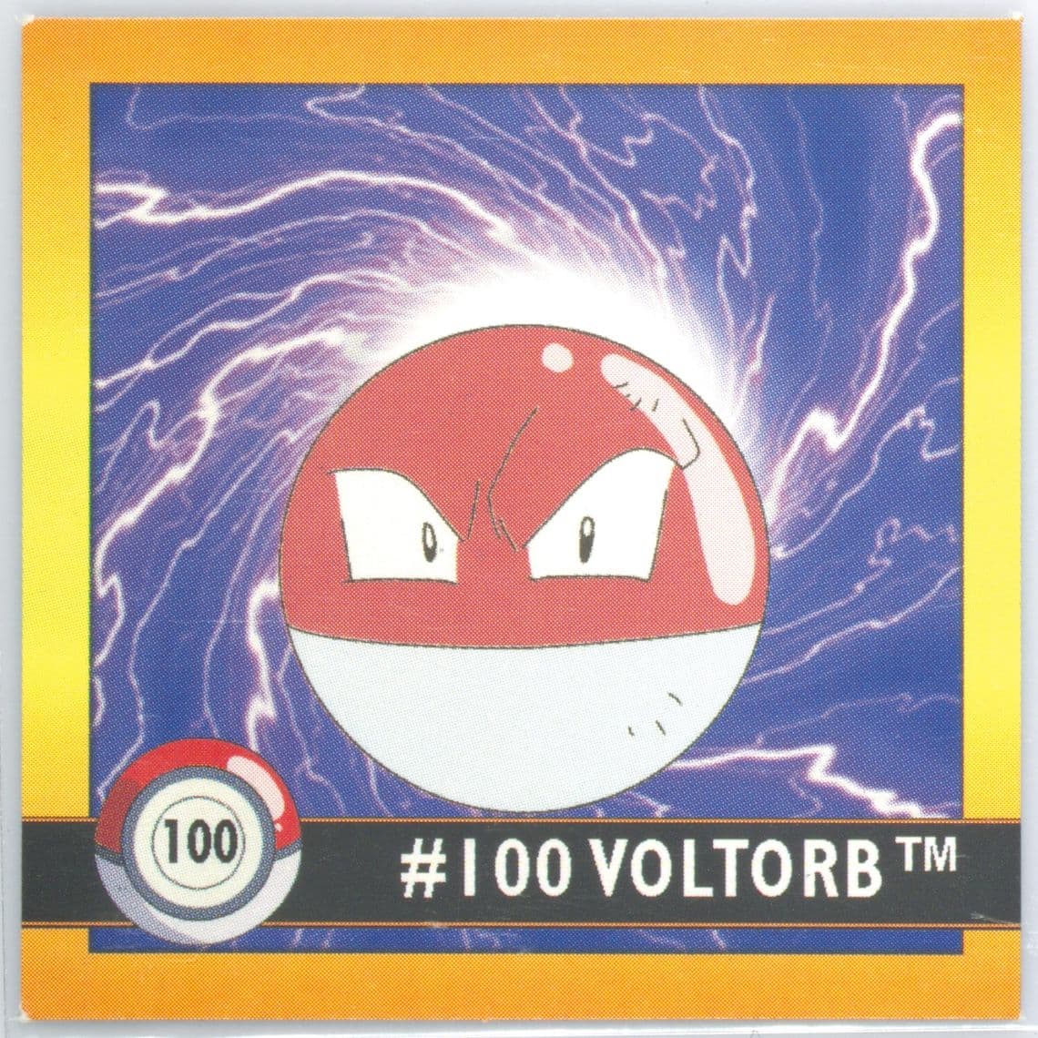 Voltorb (100) 1999 Pokemon Stickers Series 1