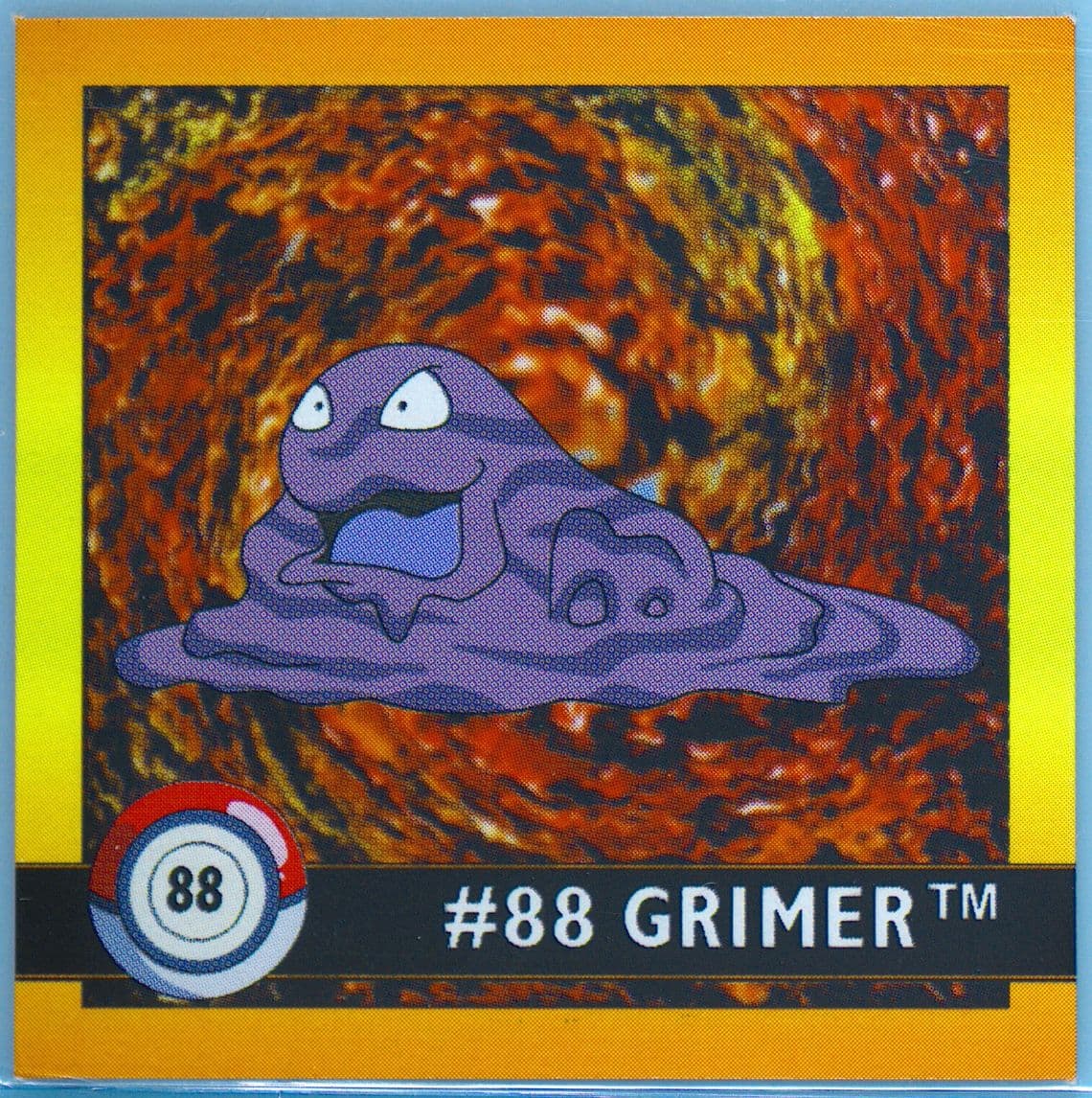 Grimer (88) 1999 Pokemon Stickers Series 1