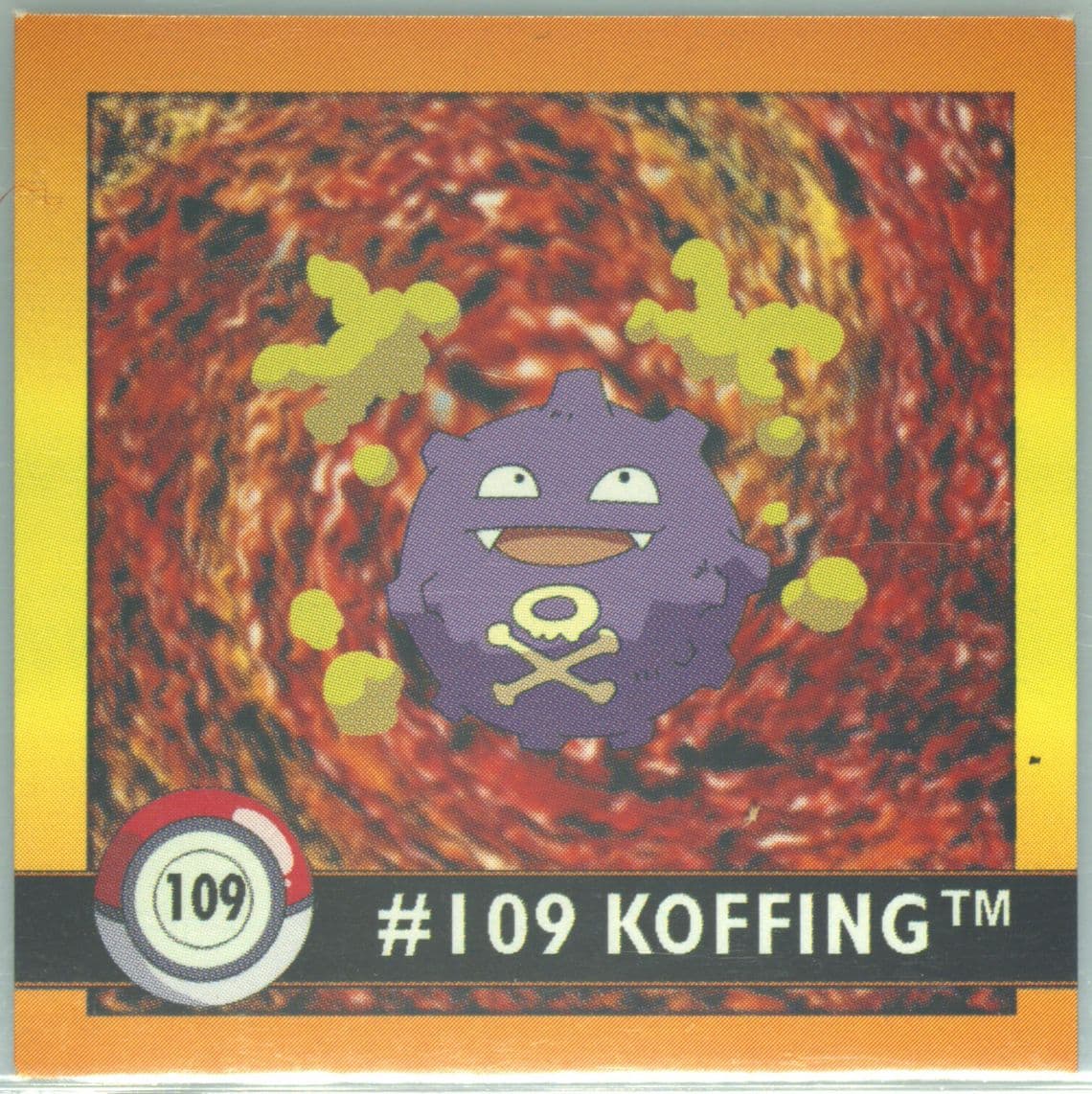 Koffing (109) 1999 Pokemon Stickers Series 1