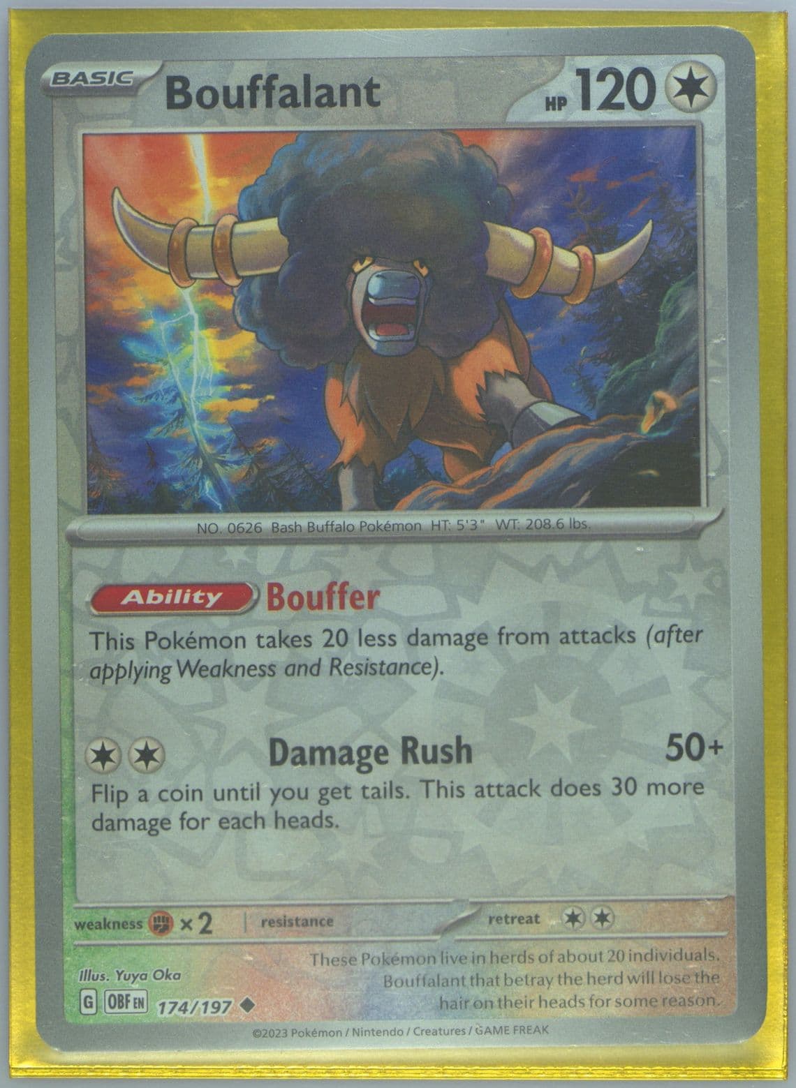 Bouffalant Reverse Holo (174) 2023 Pokemon Obf EN-Obsidian Flames