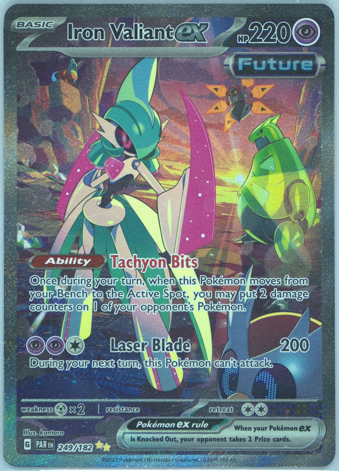 Iron Valiant EX Special Illustration Rare (249) 2023 Pokemon Spanish Par ES-Paradox Rift