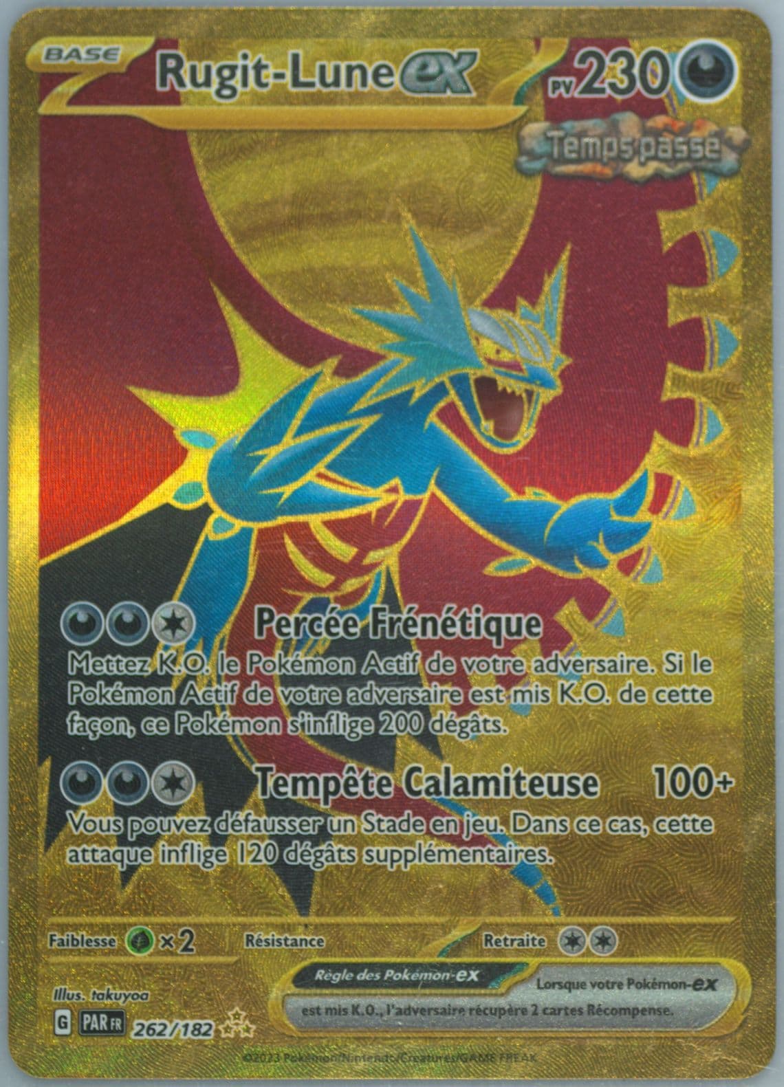 Roaring Moon EX Hyper Rare (262) 2023 Pokemon French Par FR-Paradox Rift