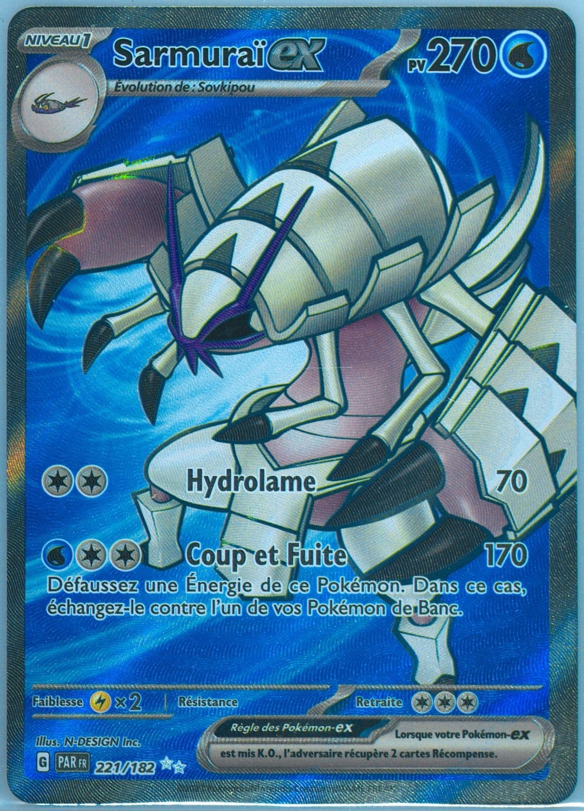 Golisopod EX Ultra Rare (221) 2023 Pokemon French Par FR-Paradox Rift