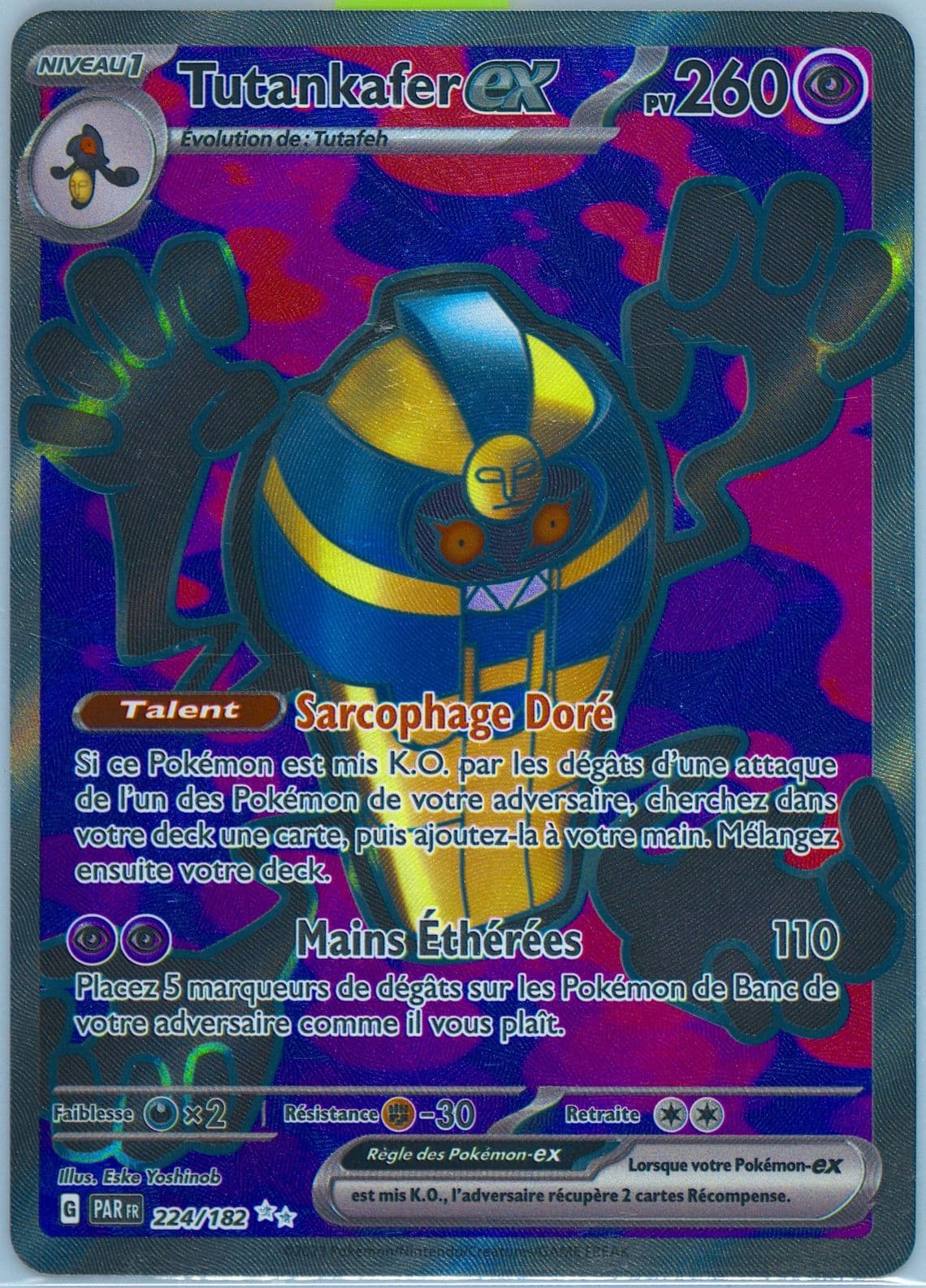 Cofagrigus EX Ultra Rare (224) 2023 Pokemon French Par FR-Paradox Rift