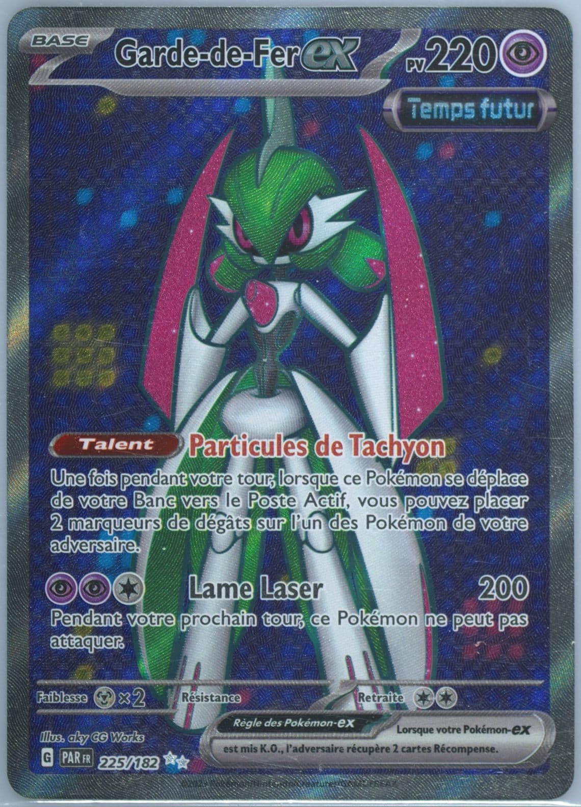 Iron Valiant EX Ultra Rare (225) 2023 Pokemon French Par FR-Paradox Rift