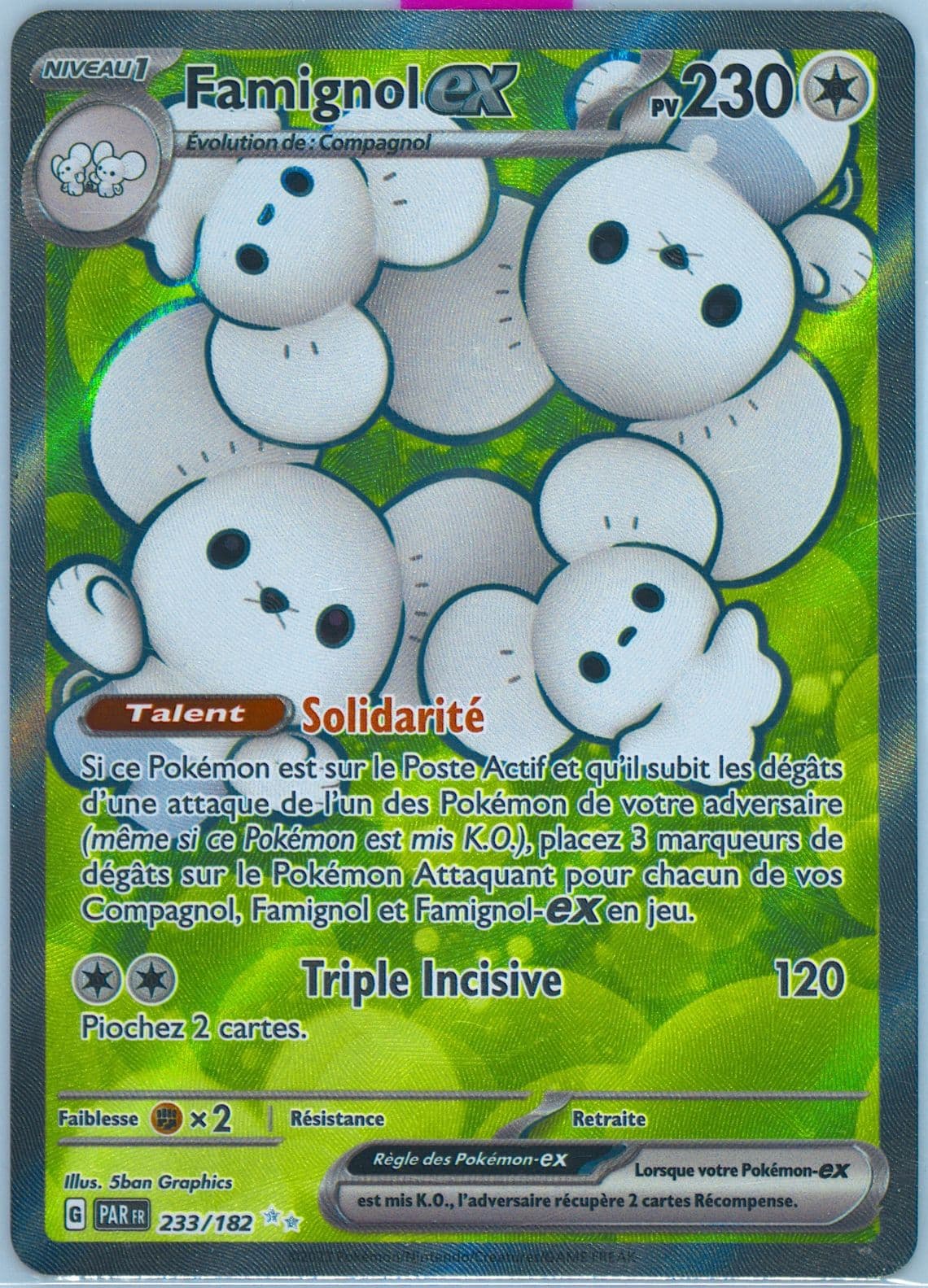 Maushold EX Ultra Rare (233) 2023 Pokemon French Par FR-Paradox Rift