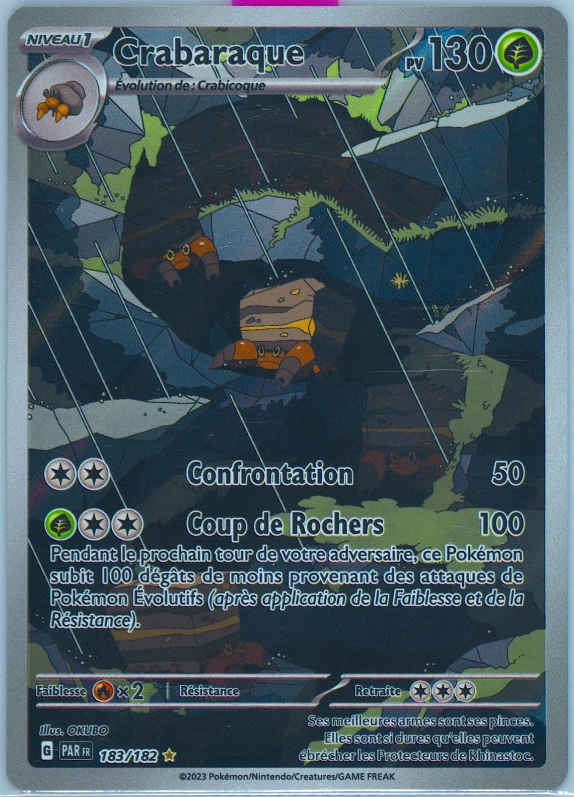 Crustle Illustration Rare (183) 2023 Pokemon French Par FR-Paradox Rift