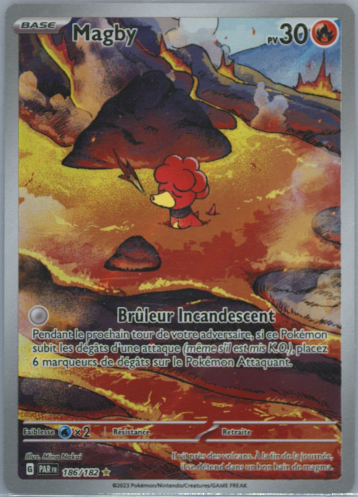 Magby Illustration Rare (186) 2023 Pokemon French Par FR-Paradox Rift