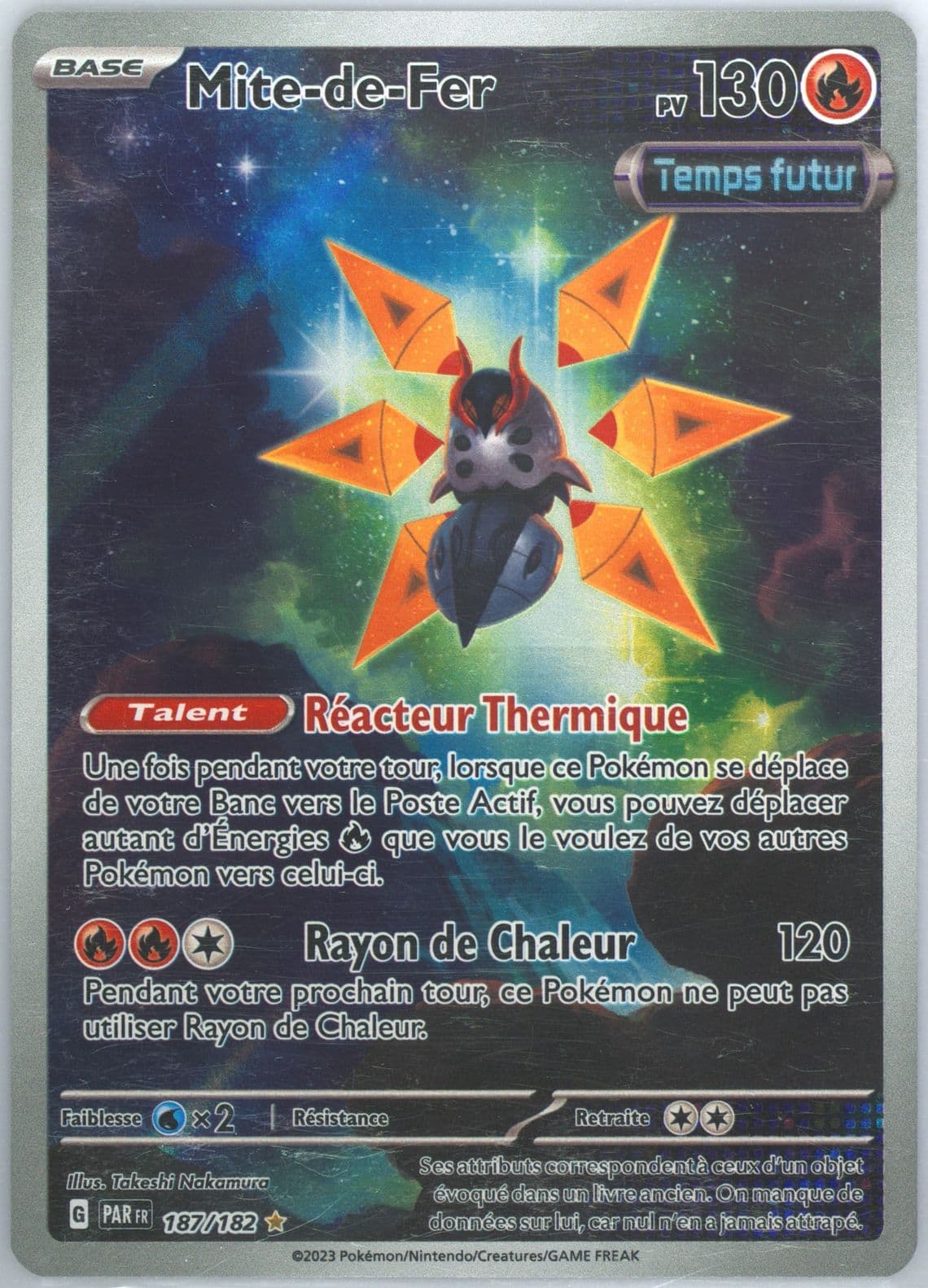 Iron Moth Illustration Rare (187) 2023 Pokemon French Par FR-Paradox Rift