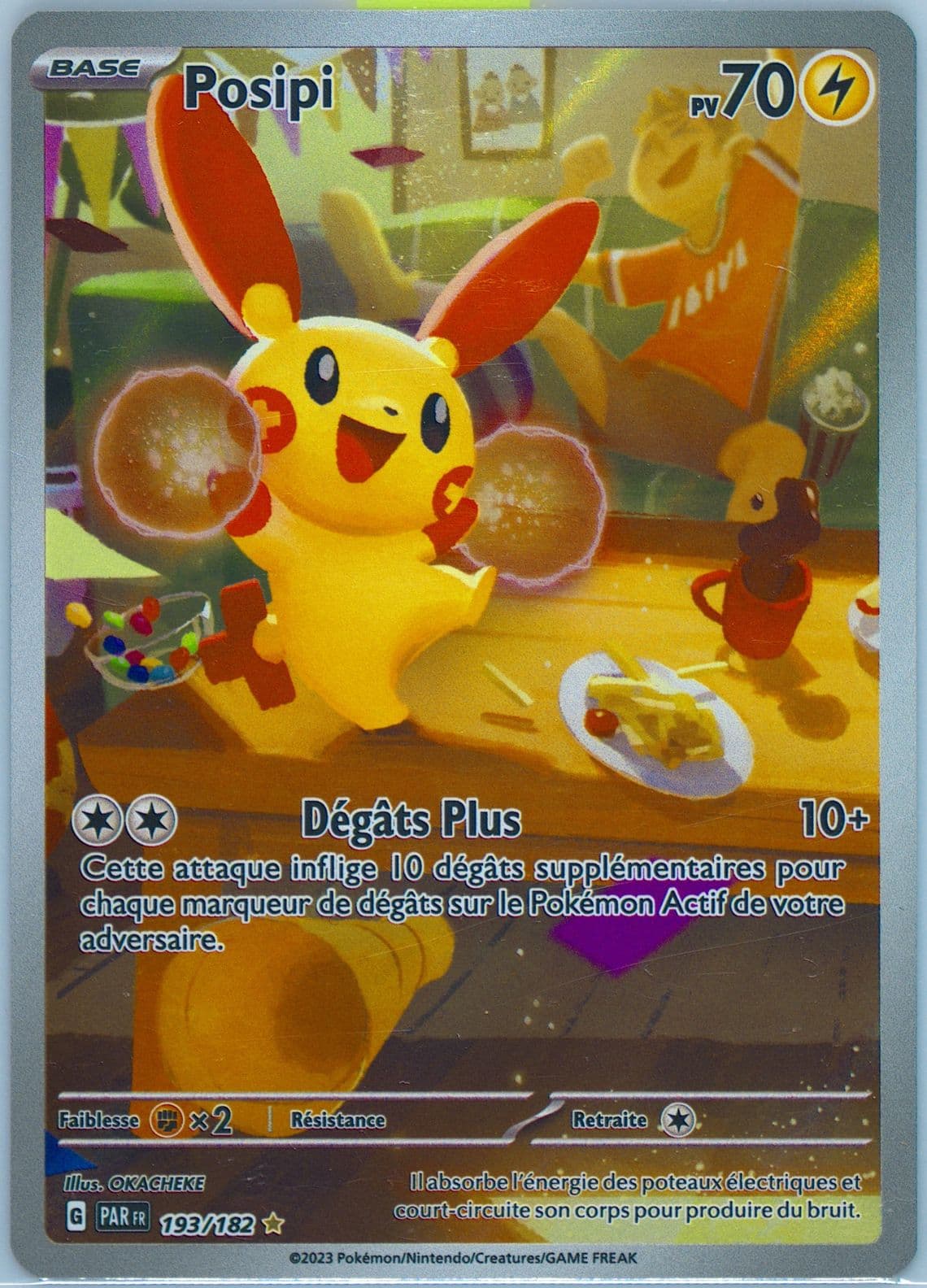 Plusle Illustration Rare (193) 2023 Pokemon French Par FR-Paradox Rift