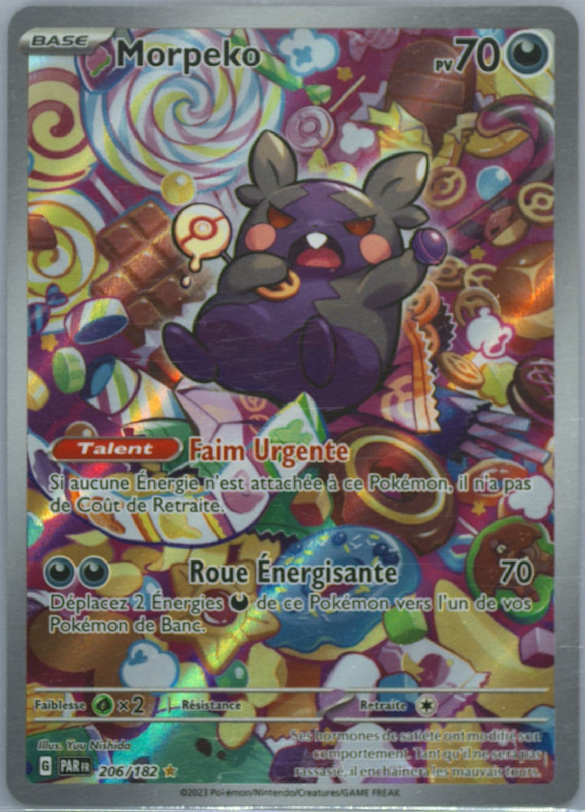 Morpeko Illustration Rare (206) 2023 Pokemon French Par FR-Paradox Rift