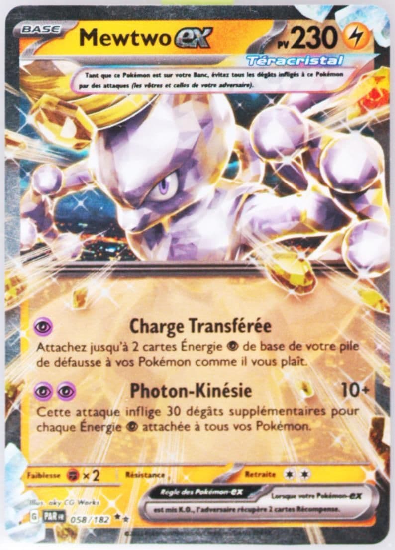 Mewtwo EX (058) 2023 Pokemon French Par FR-Paradox Rift