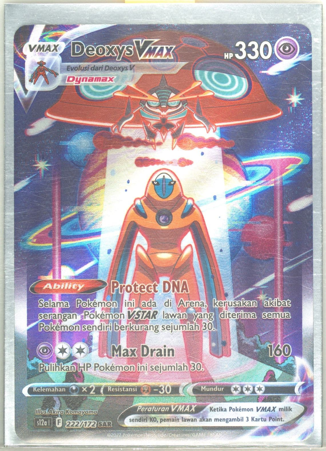Full Art/Deoxys Vmax (222) 2022 Pokemon Indonesian Sword & Shield Vstar Universe