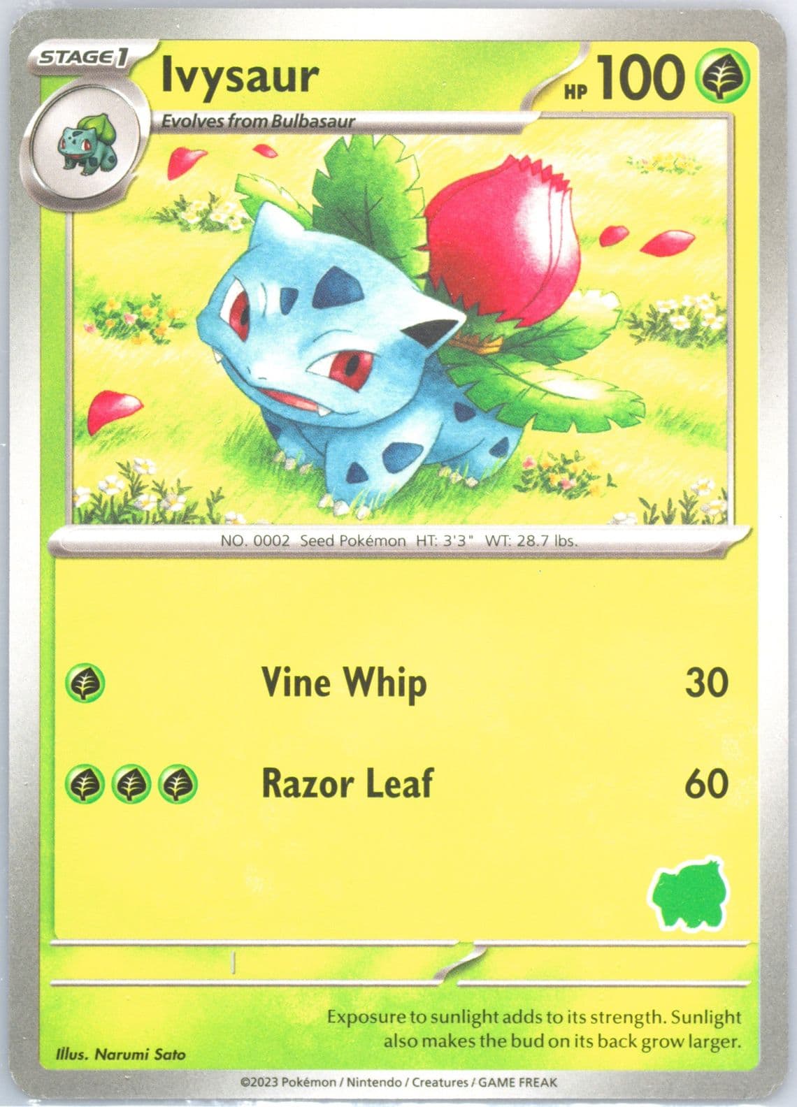 Ivysaur 2023 Pokemon My First Battle-Bulbasaur Deck