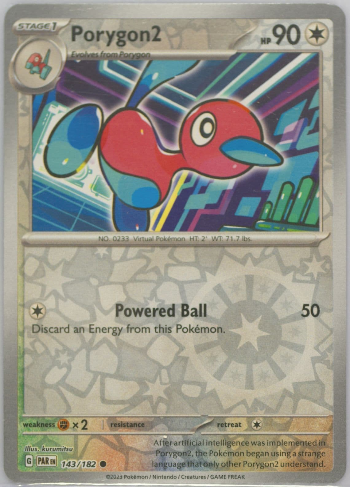 PORYGON2 Reverse Holo (143) 2023 Pokemon Par EN-Paradox Rift