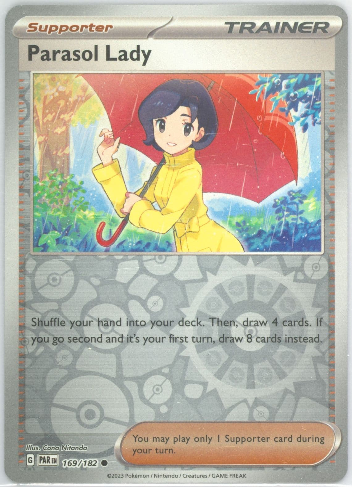 Parasol Lady Reverse Holo (169) 2023 Pokemon Par EN-Paradox Rift