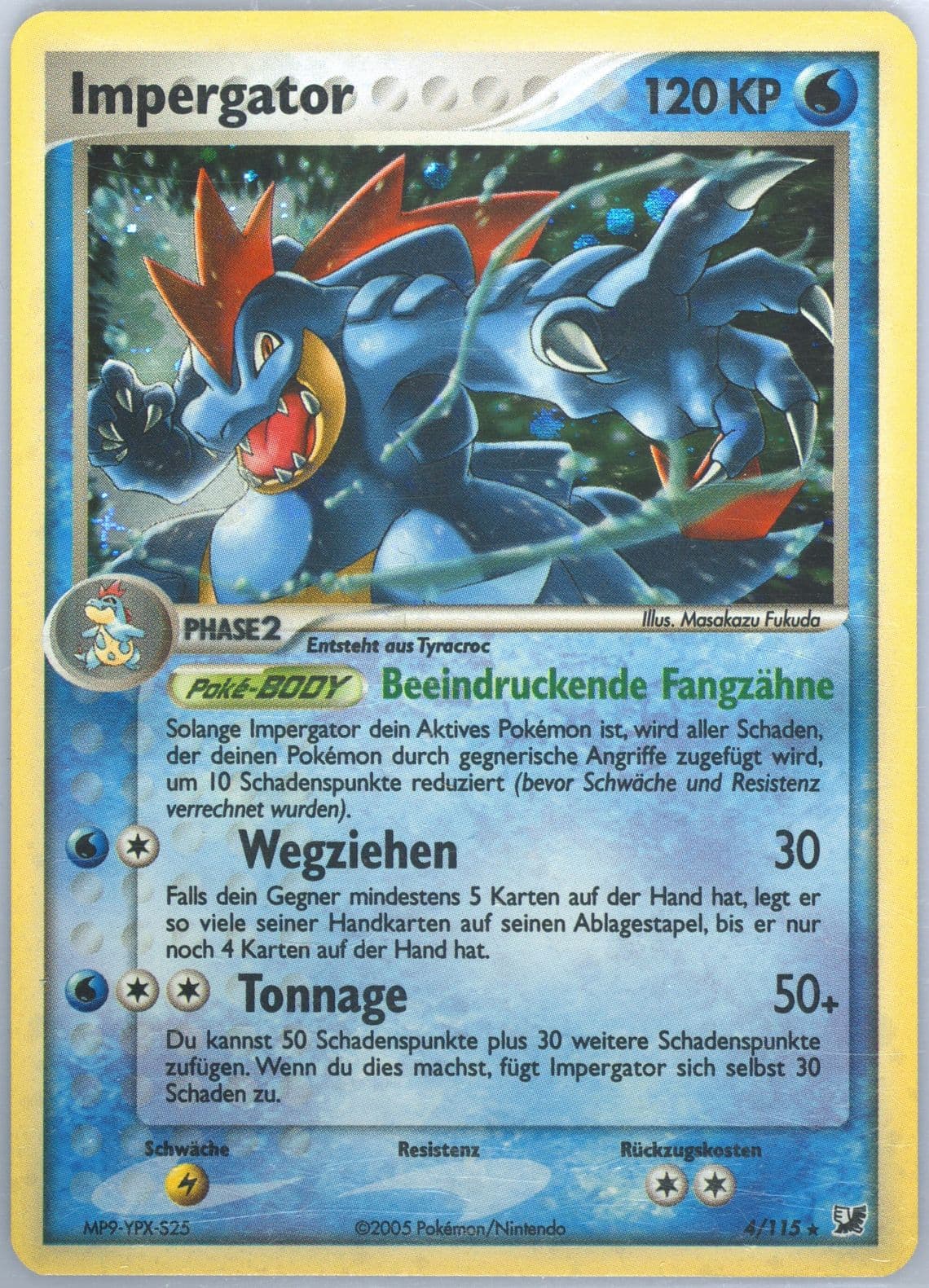 Impergator-Holo German (4) 2005 Pokemon EX Unseen Forces