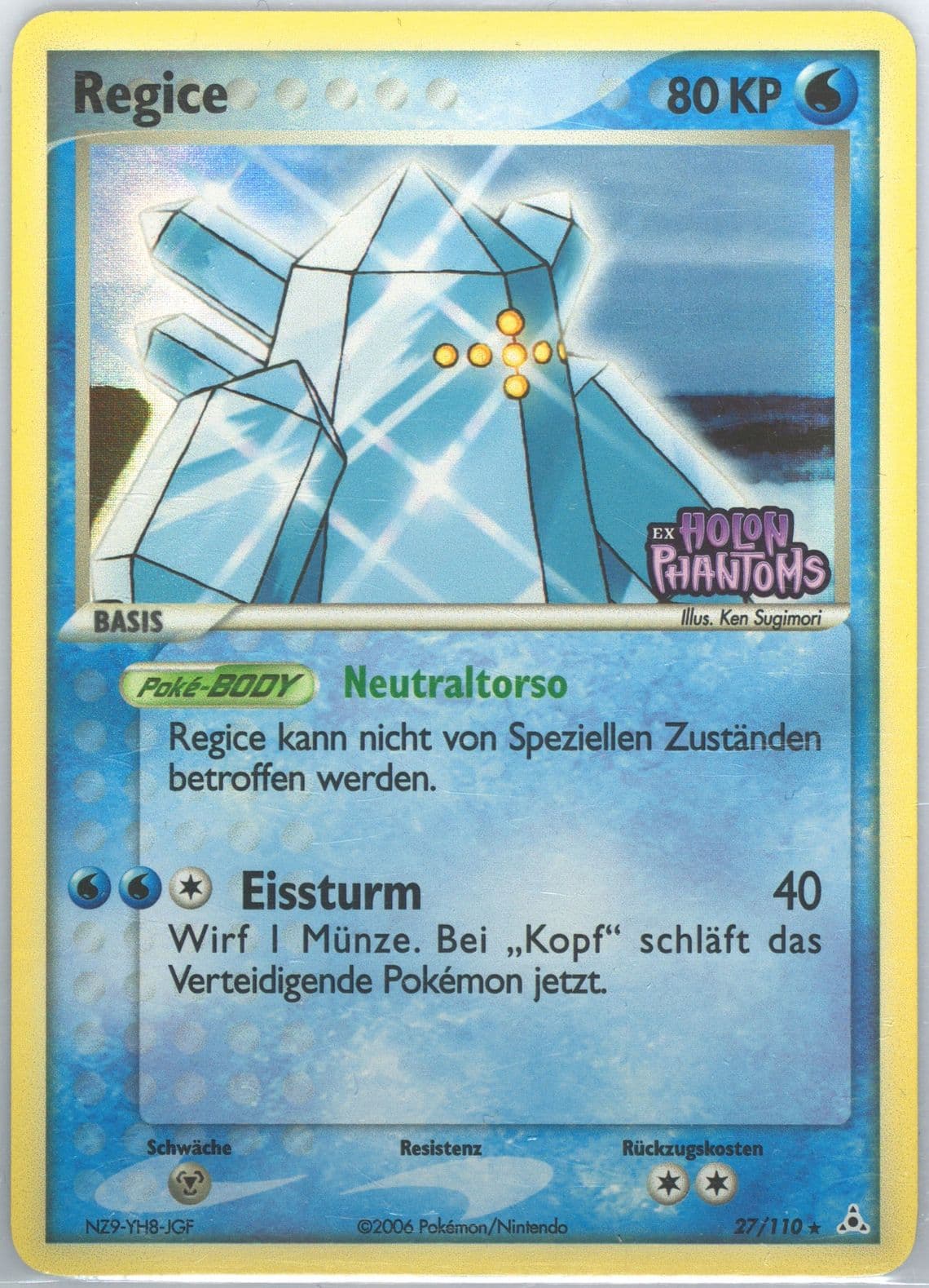 Regice-Reverse Foil German (27) 2006 Pokemon EX Holon Phantoms
